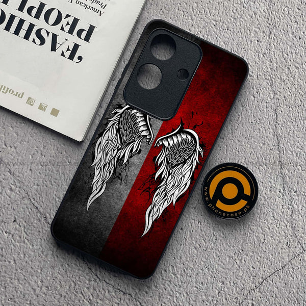 Realme Note 60x - Angel Wings Design 2  - Premium Metal  Printed soft Bumper shock Proof Case  CS-34379