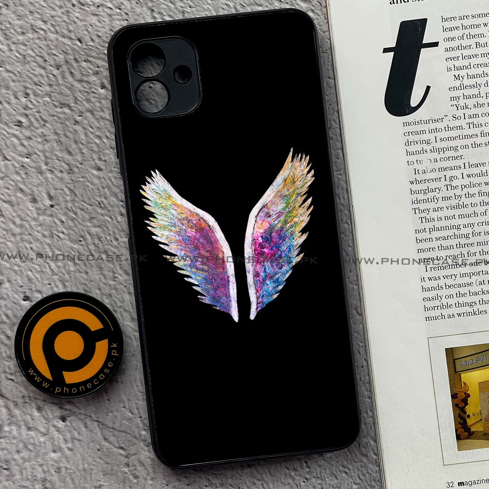 Samsung Galaxy A04 - Angel Wings Series - Premium Printed Metal soft Bumper shock Proof Case