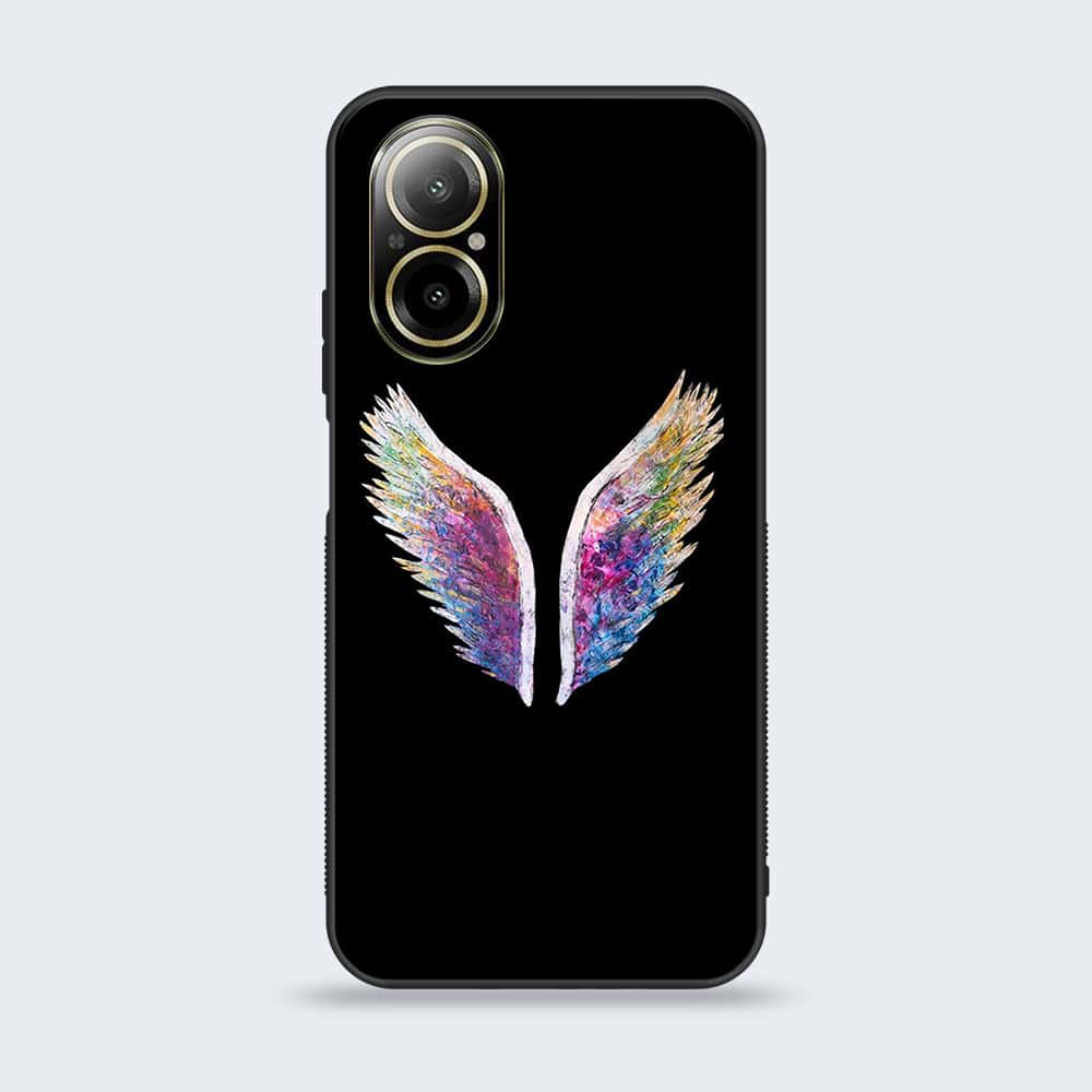 Realme C67 - Angel Wings Series - Premium Printed Glass soft Bumper shock Proof Case