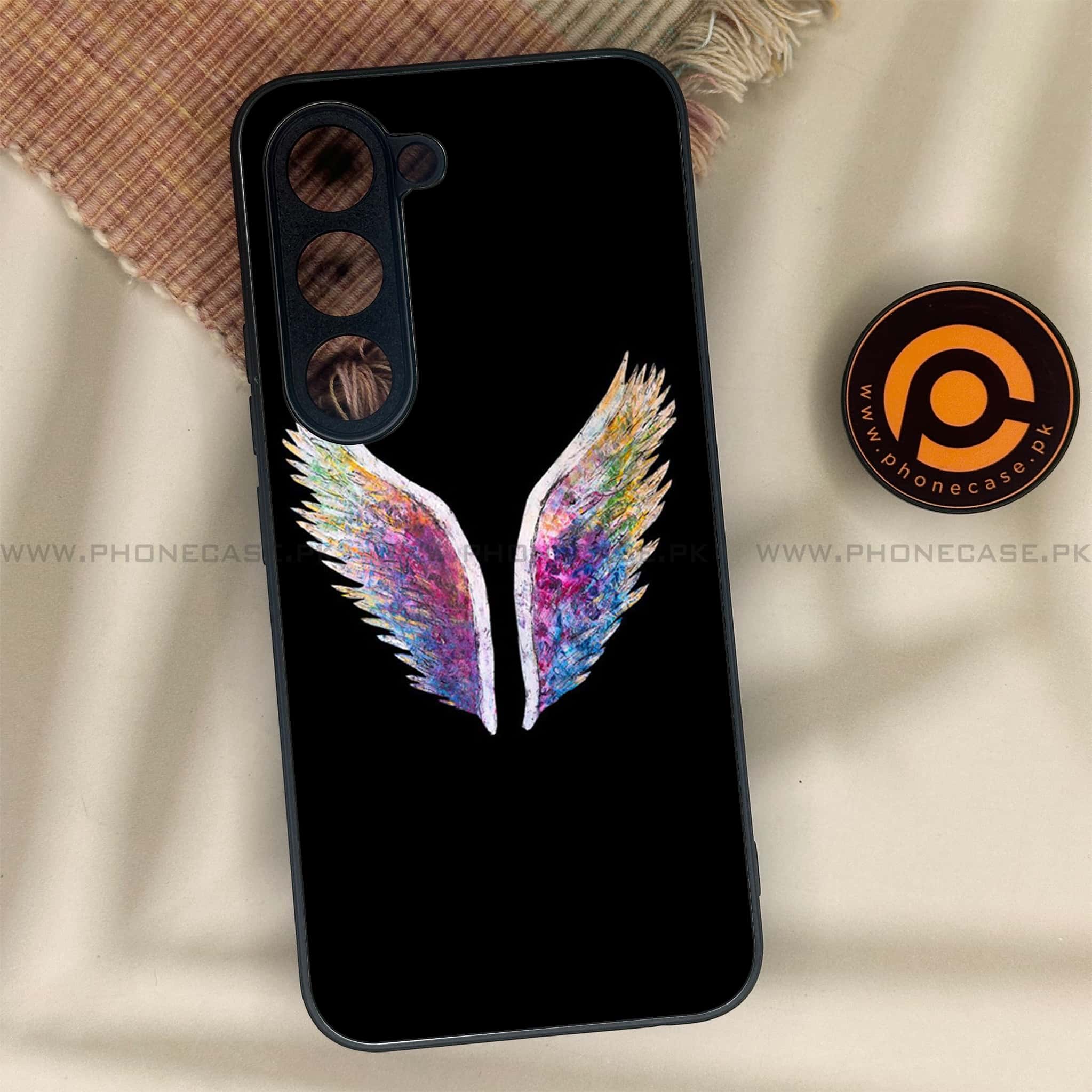 Tecno Spark 40 Pro - Angel Wings Series - Premium Metal Printed soft Bumper shock Proof Case
