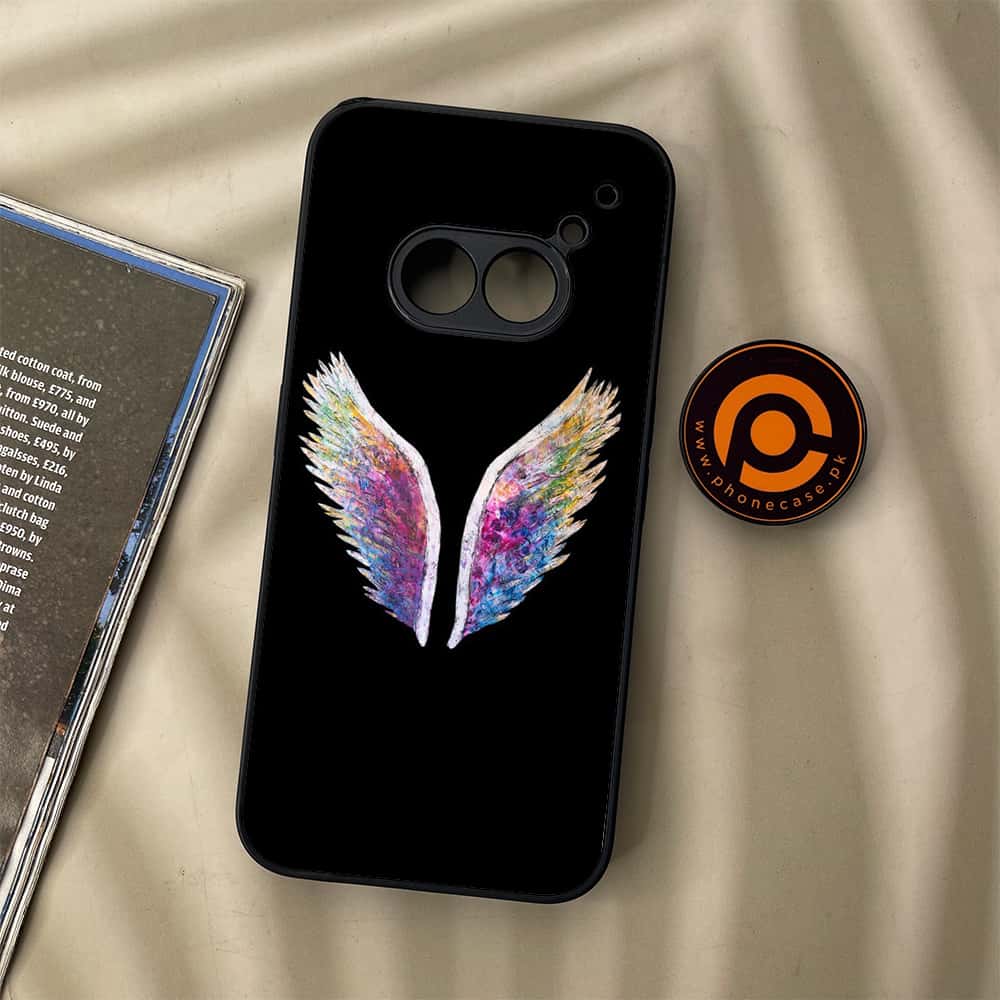 Nothing Phone (2a) - Angel Wings Series - Premium Metal Printed soft Bumper Shock Proof Case