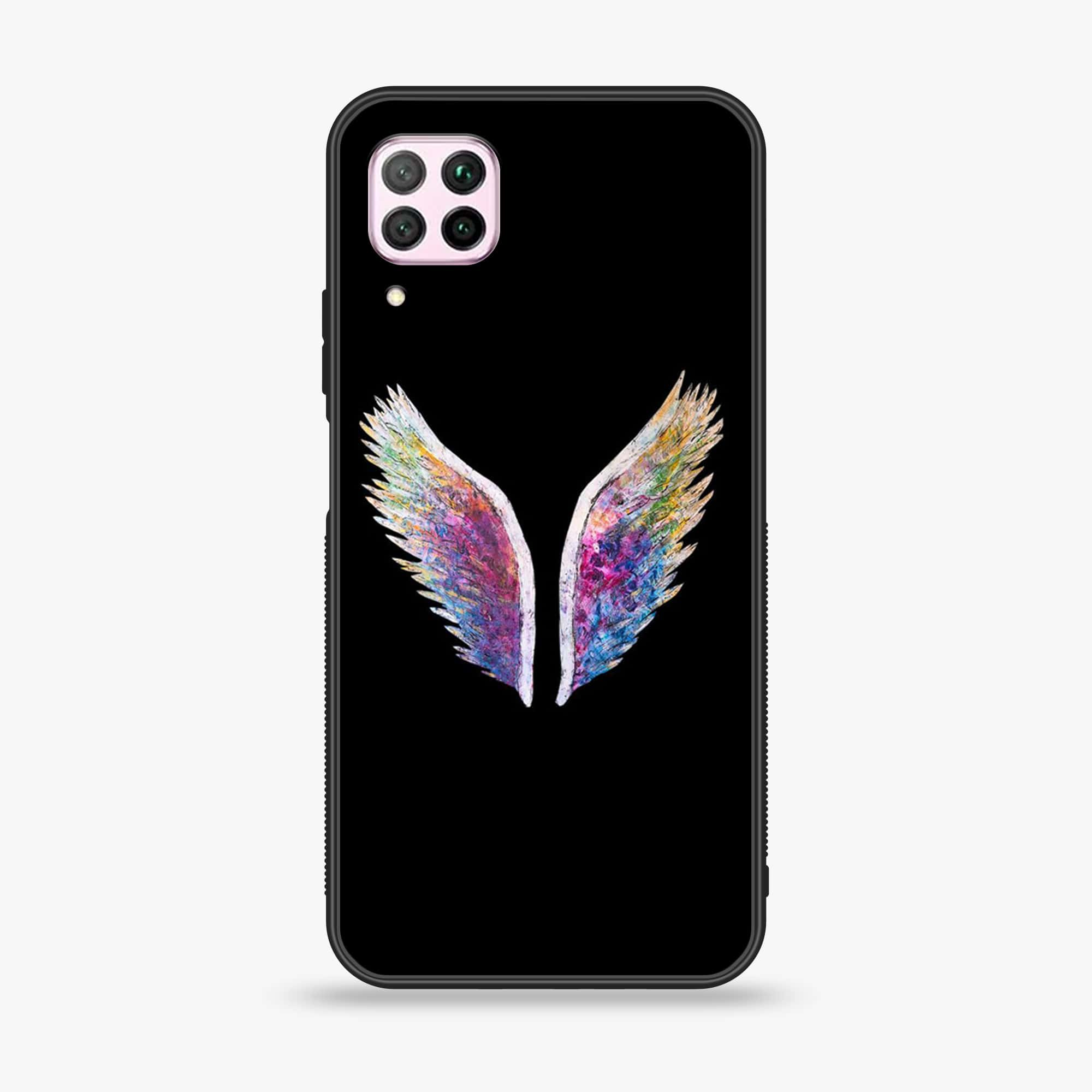 Huawei Nova 7i  - Angel Wings Series - Premium Printed Glass soft Bumper shock Proof Case