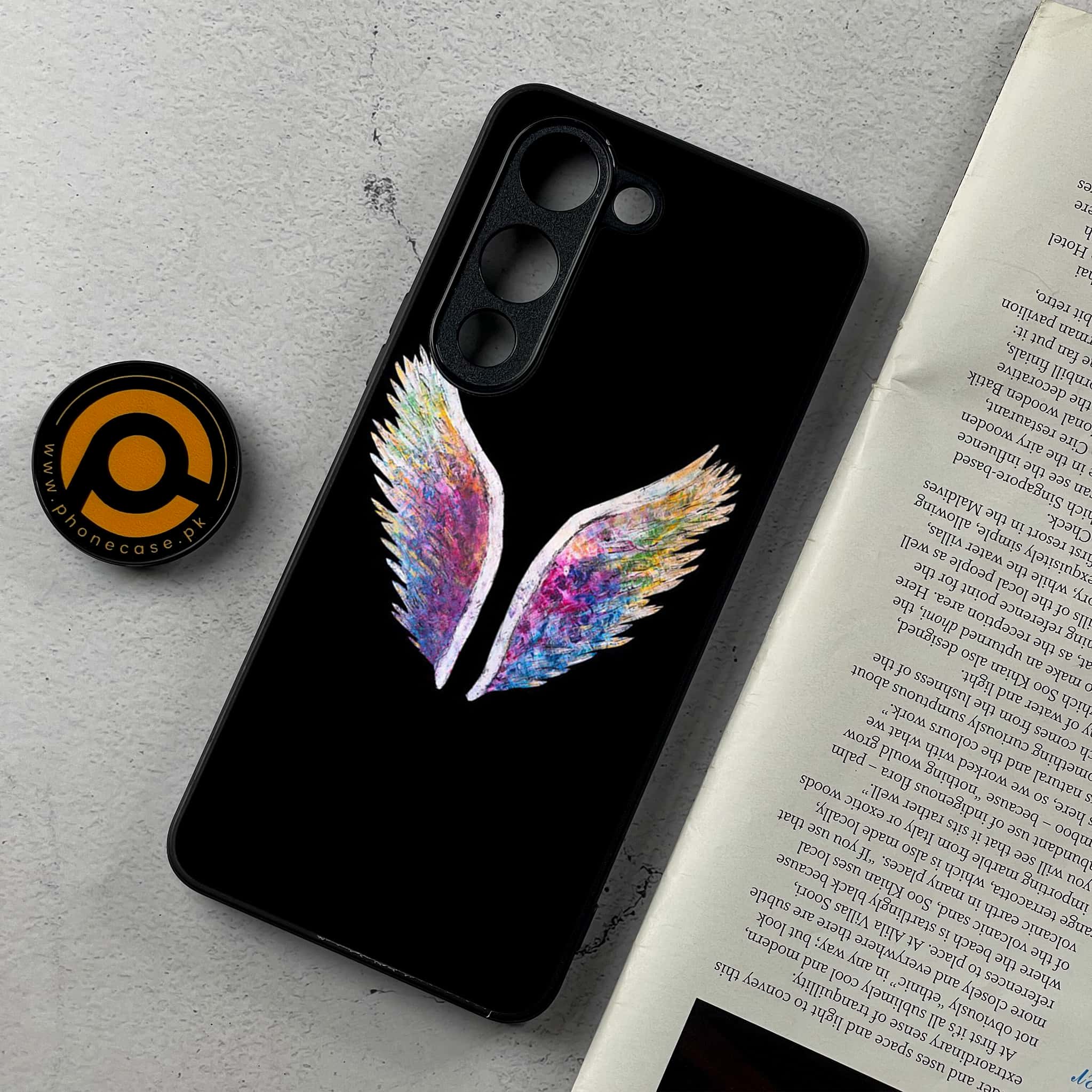 Vivo Y04 - Angel Wings Series - Premium Metal Printed Soft Bumper Shockproof Case