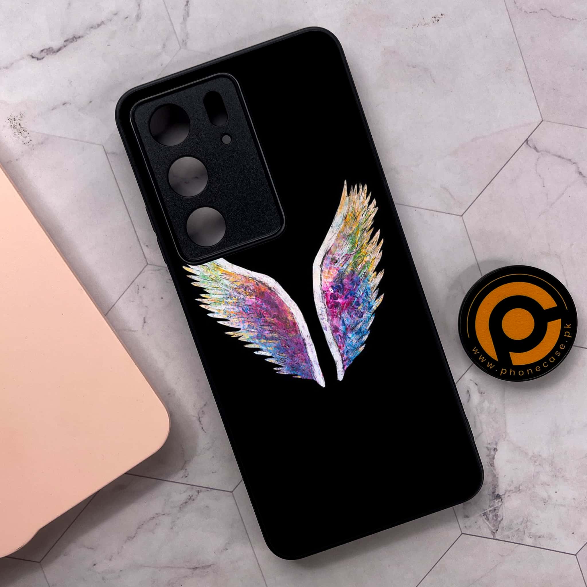 Realme C75x 4G - Angel Wings Series - Premium Metal Printed soft Bumper shock Proof Case