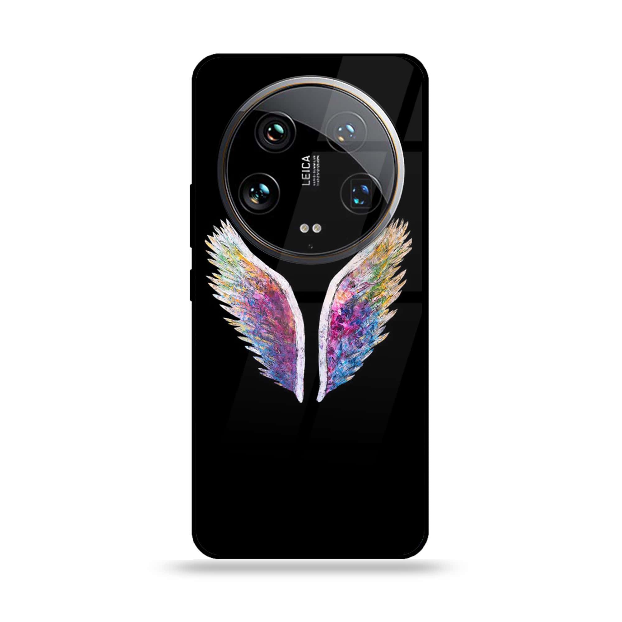 Xiaomi 14 Ultra - Angel Wings Series - Premium Printed Glass soft Bumper shock Proof Case