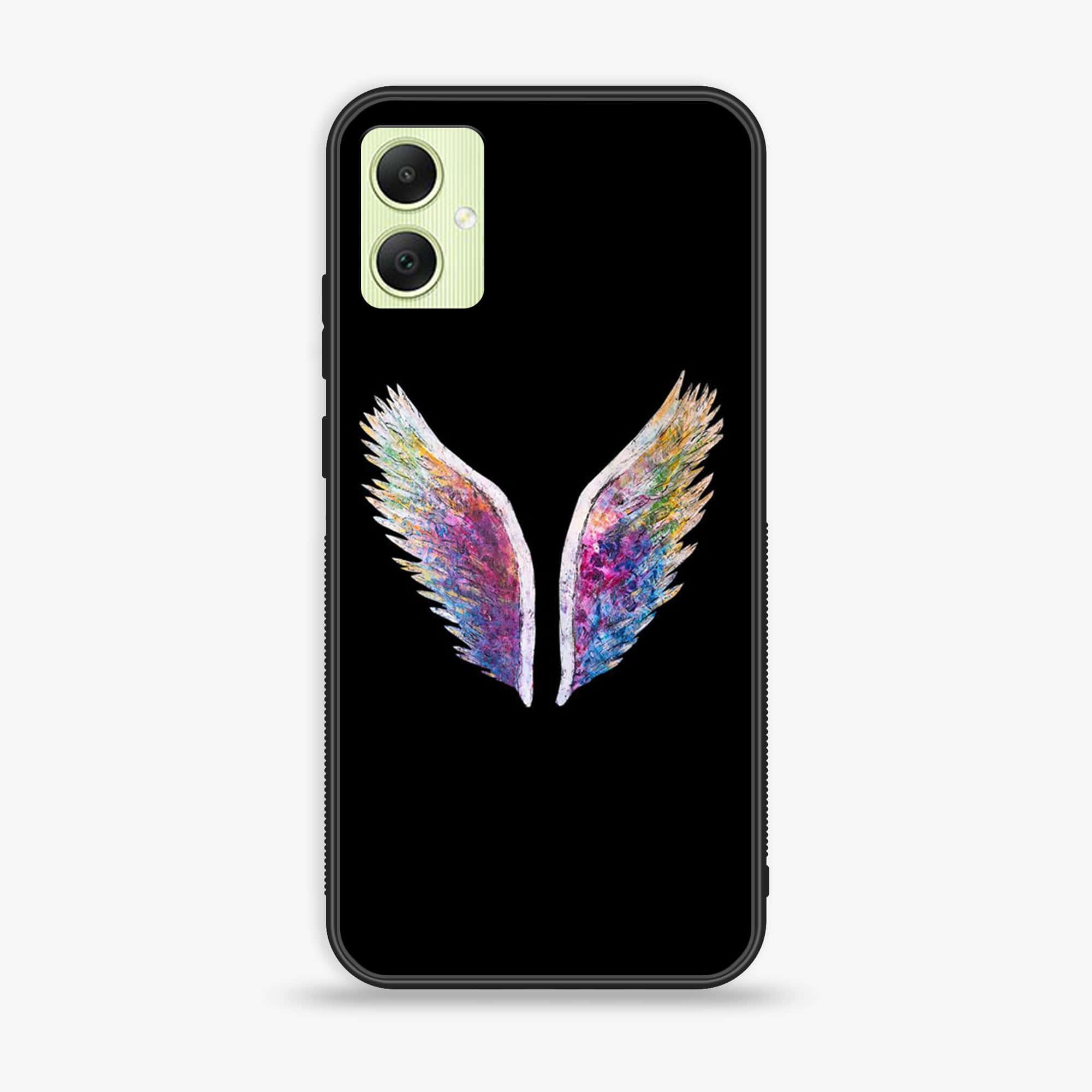 Samsung Galaxy A05 - Angel Wings Series - Premium Printed Glass soft Bumper shock Proof Case