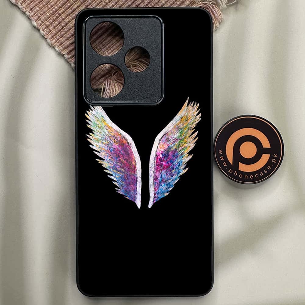 Realme GT 7 - Angel Wings Series - Premium Metal Printed soft Bumper shock Proof Case