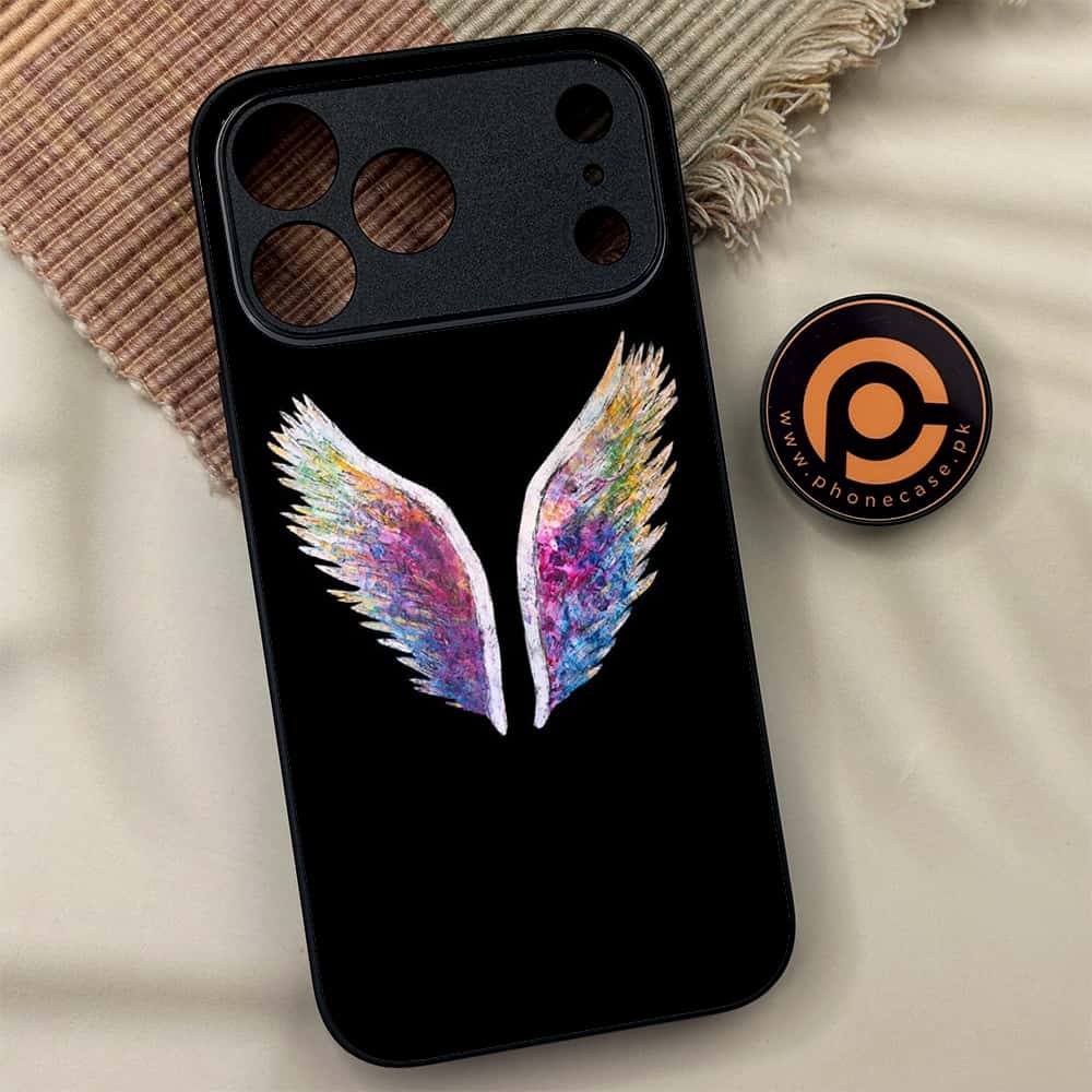 iPhone 17 Pro Max - Angel Wings Series - Premium Metal Printed soft Bumper shock Proof Case