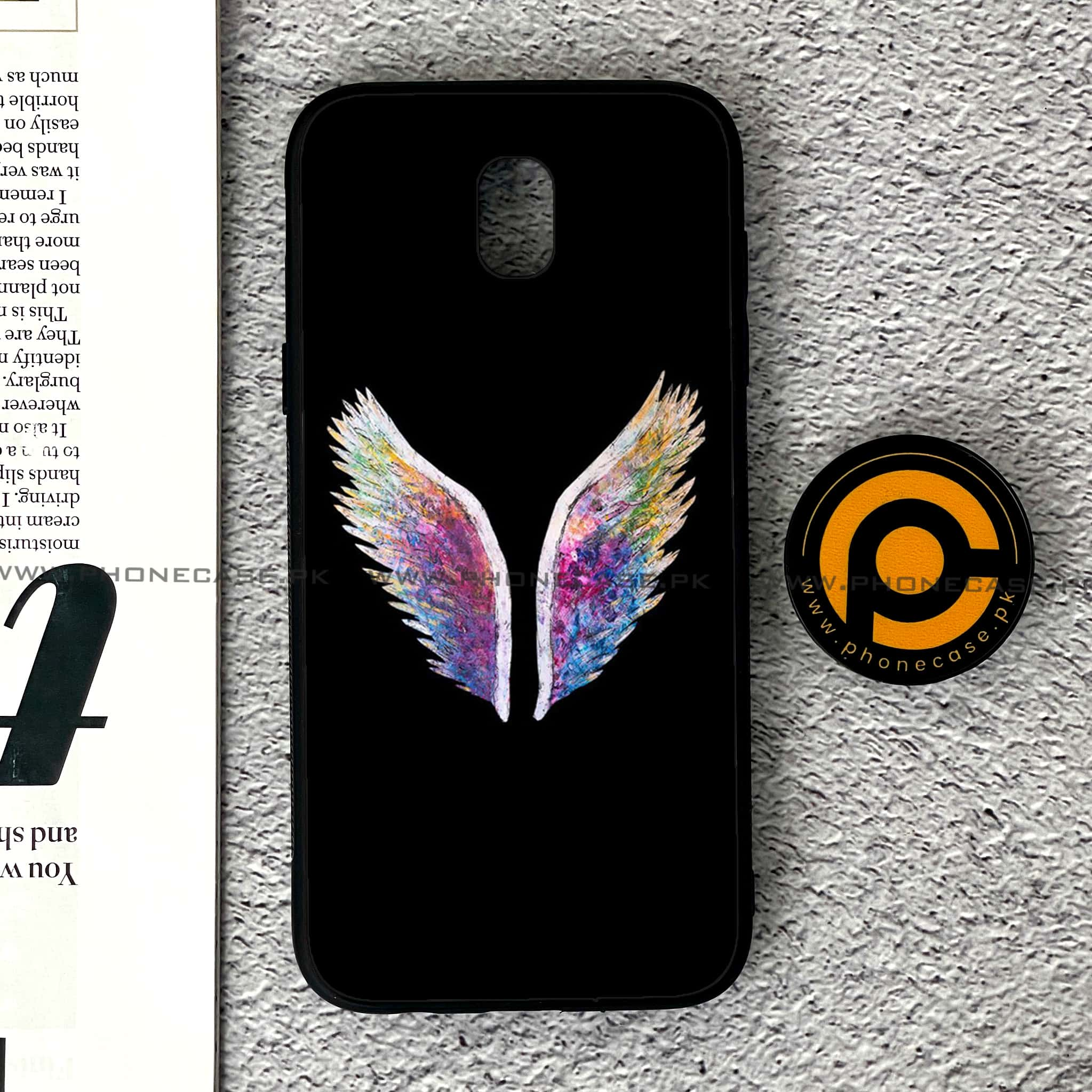 Samsung Galaxy J5 Pro 2017 - Angel Wings Series - Premium Printed Metal soft Bumper shock Proof Case