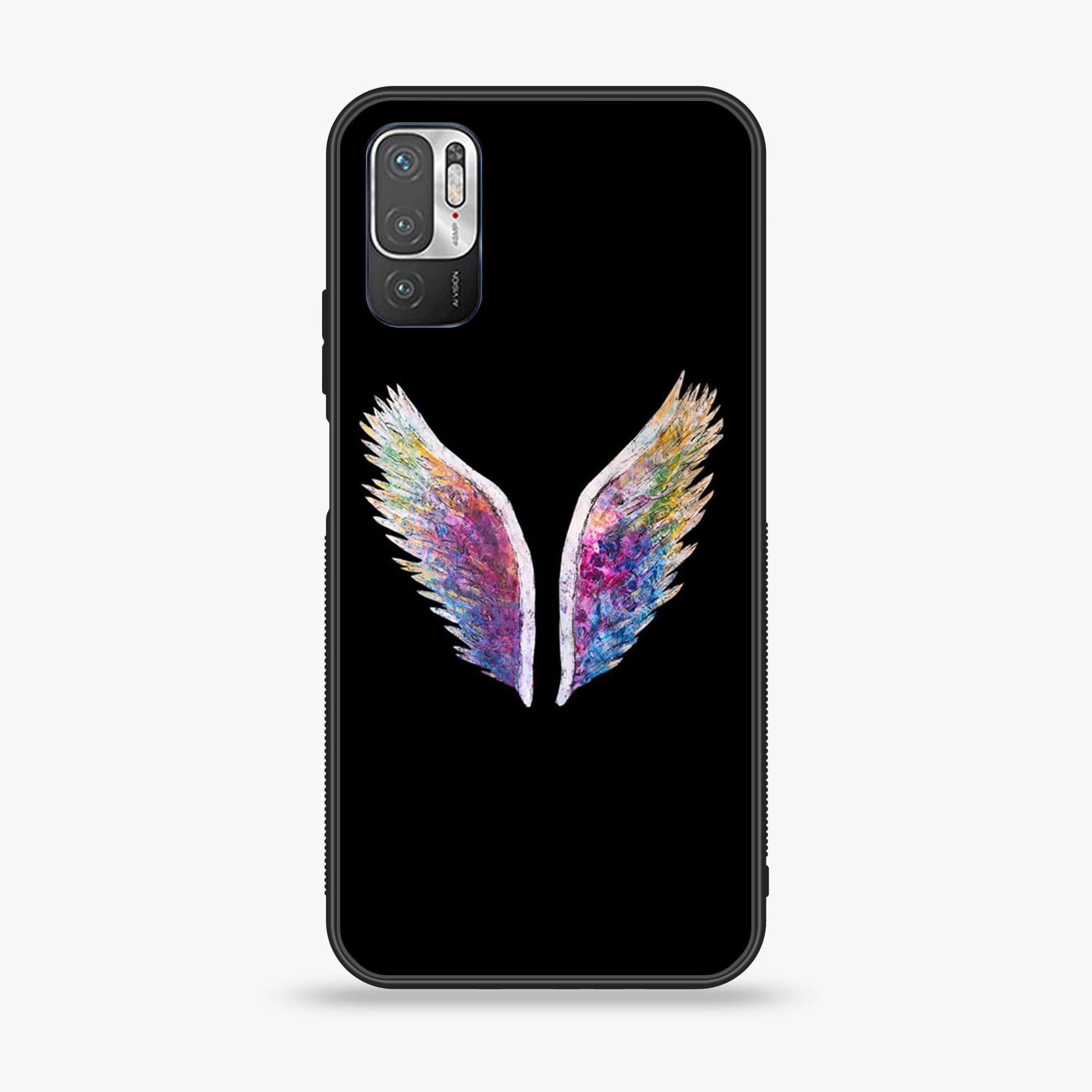 Xiaomi Redmi Note 10 5G - Angel Wings Series - Premium Printed Glass soft Bumper shock Proof Case