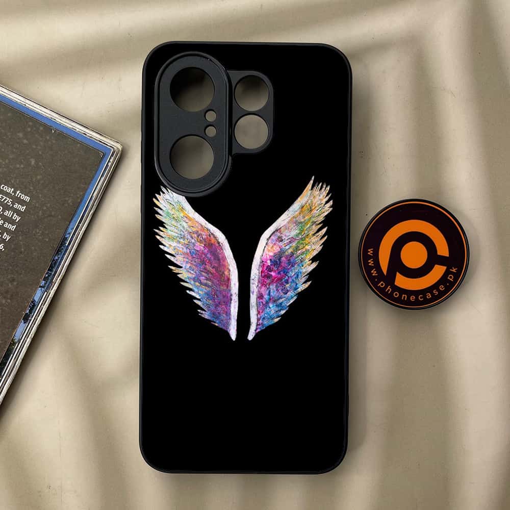Vivo X200 FE - Angel Wings Series - Premium Metal Printed soft Bumper Shock Proof Case