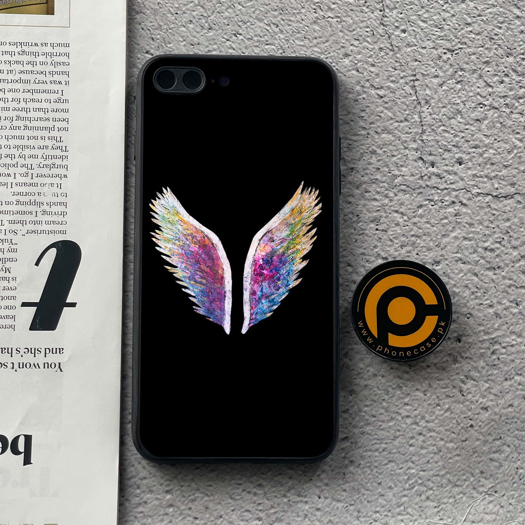 iPhone 7 Plus/ 8 Plus - Angel Wings Series - Premium Printed Glass soft Bumper shock Proof Case