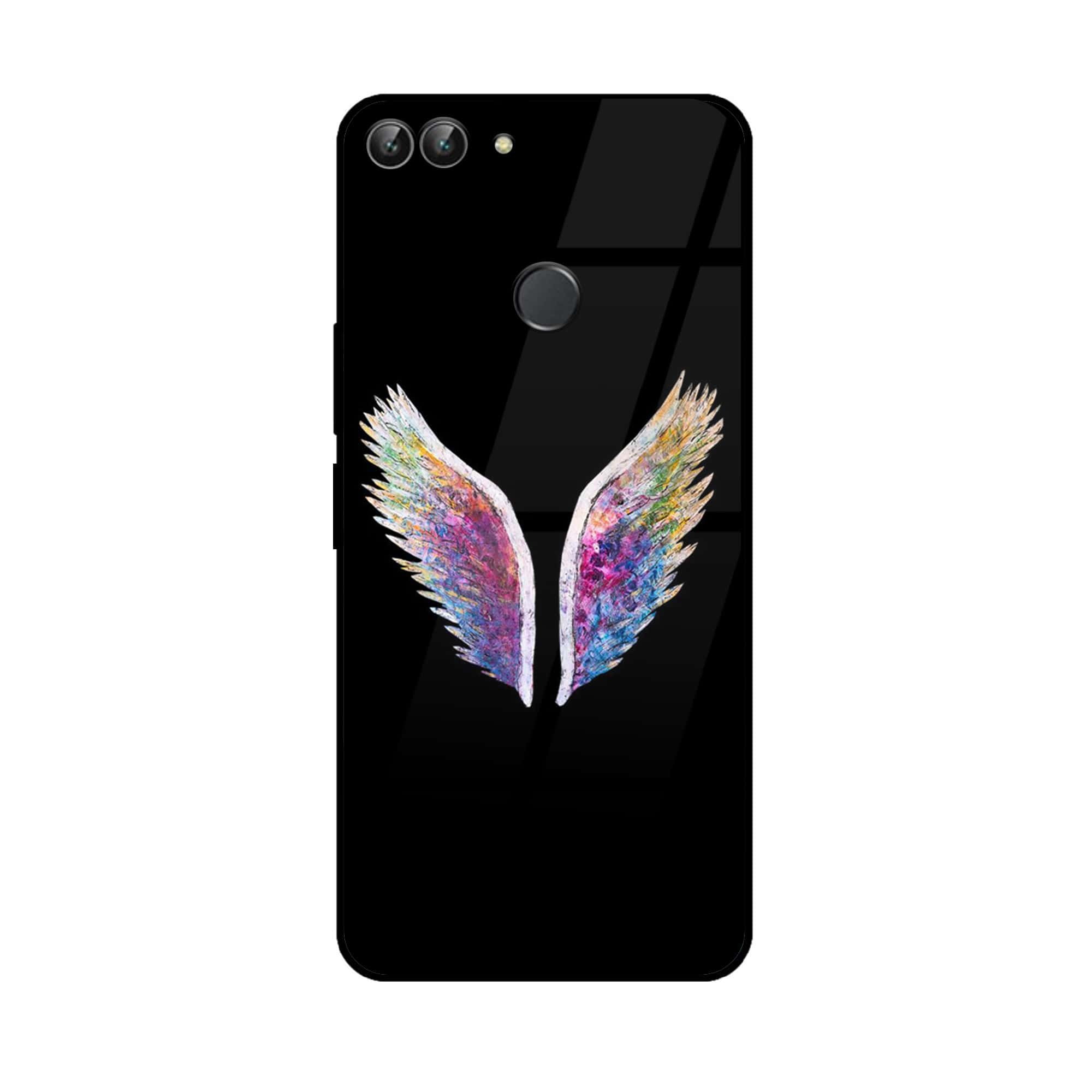 Huawei P Smart - Angel Wings Series - Premium Printed Glass soft Bumper shock Proof Case