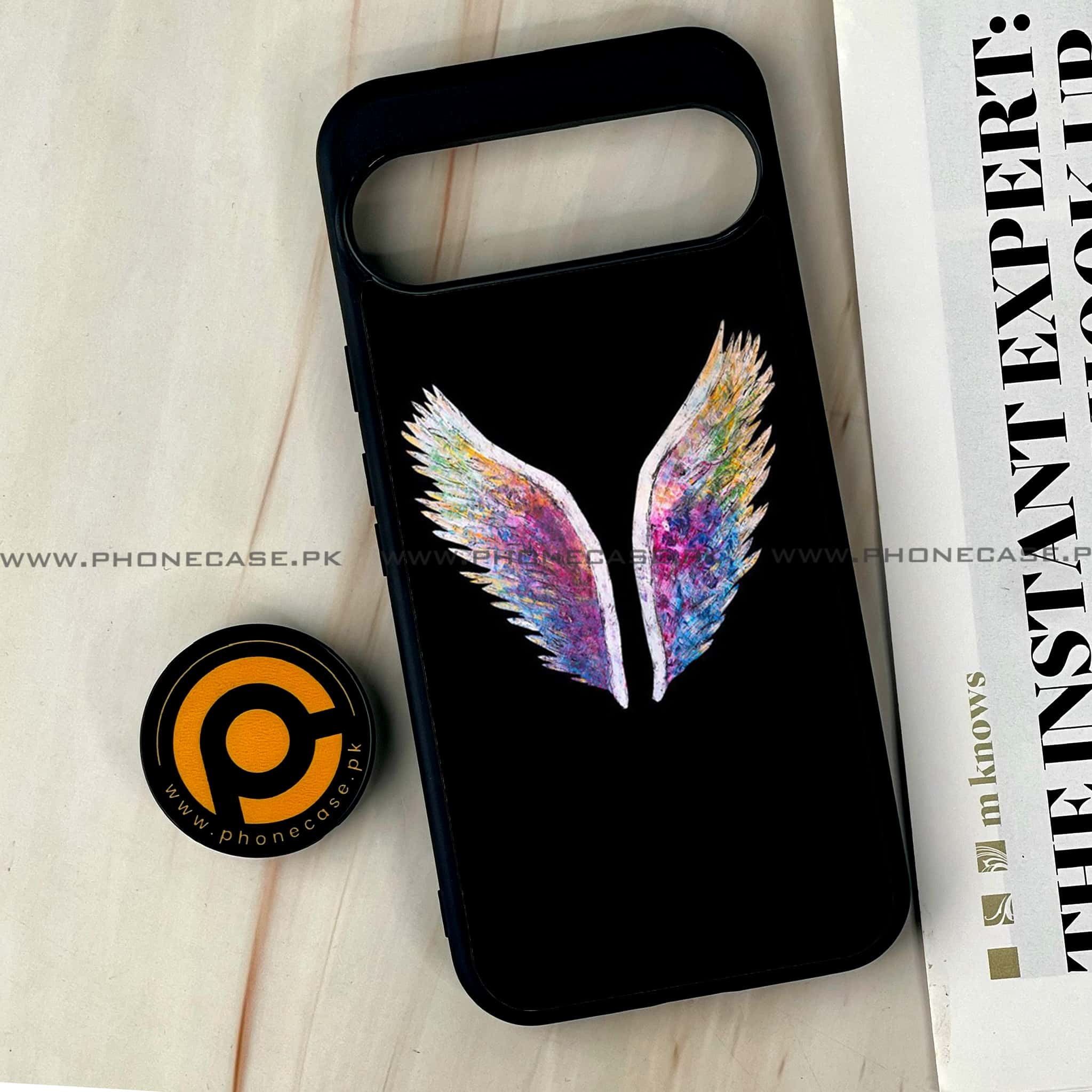 Google Pixel 9a - Angel Wings Series - Premium Metal Printed soft Bumper Shock Proof Case