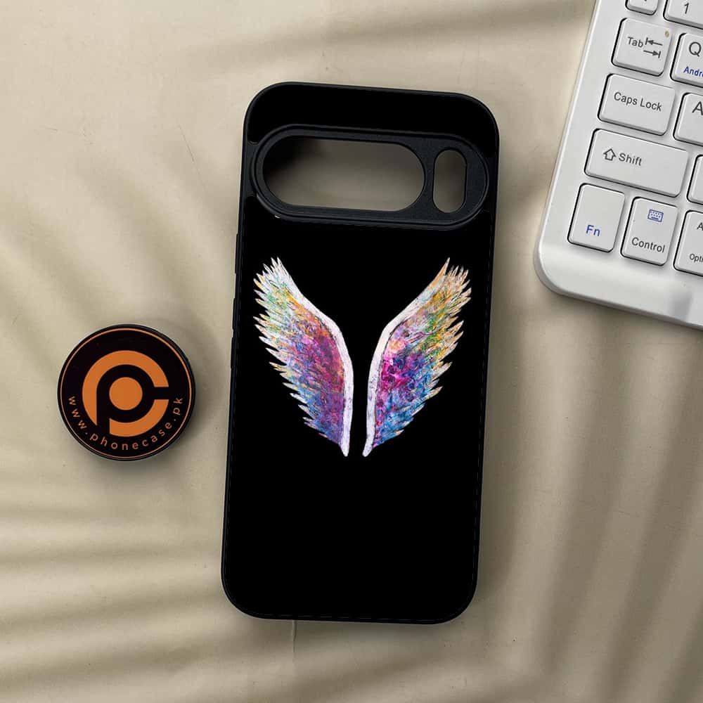 Google Pixel 10  - Angel Wings Series - Premium Metal Printed soft Bumper Shockof Case