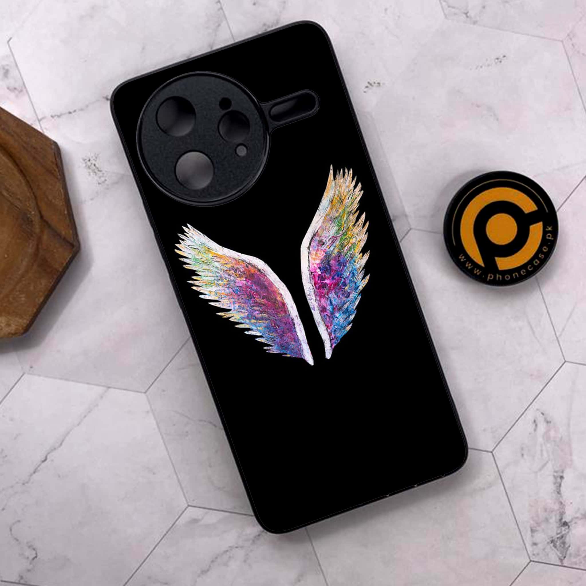 Xiaomi Poco F7 Ultra 5G - Angel Wings Series - Premium Metal Printed soft Bumper shock Proof Case