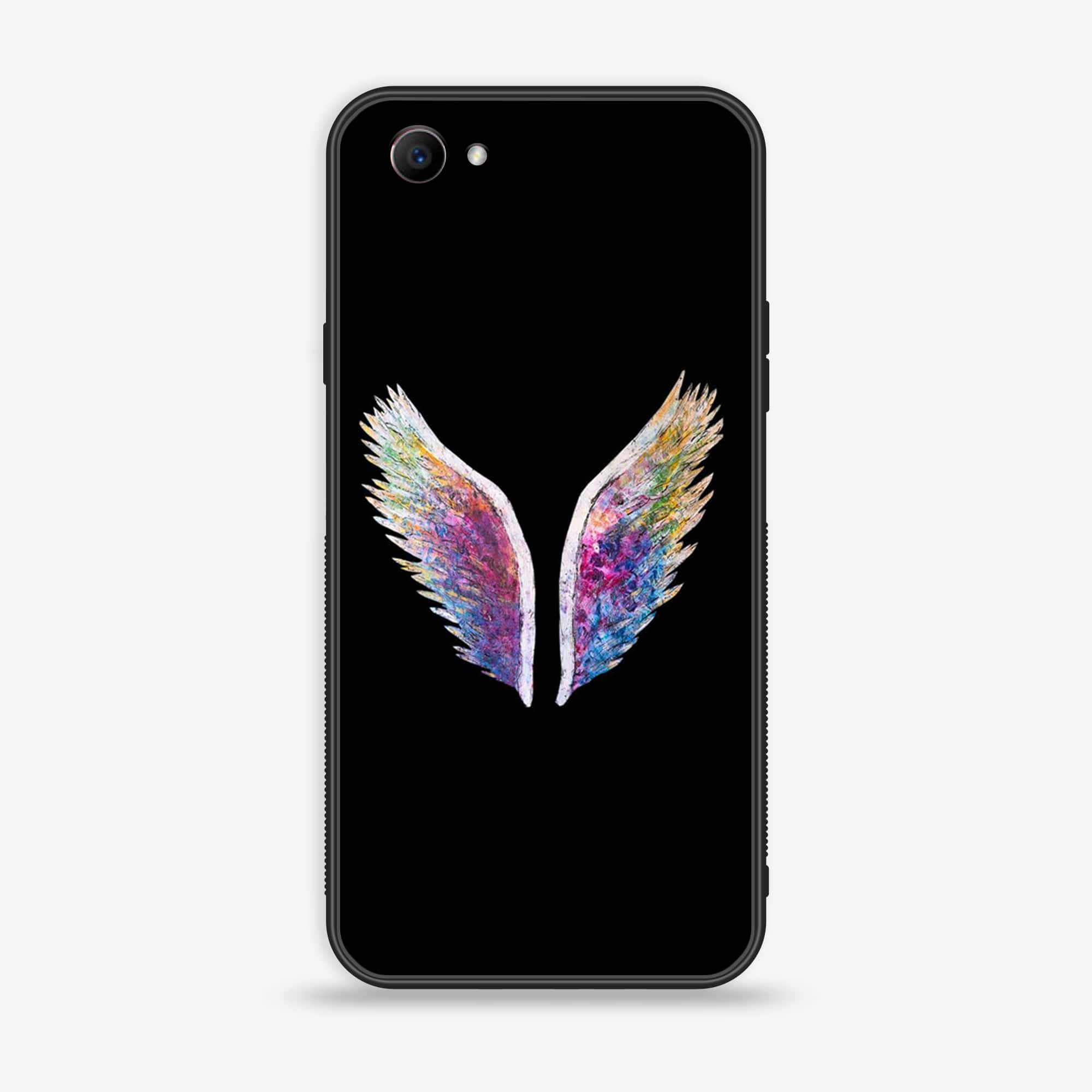 Oppo F7 Youth -  Angel Wings Series - Premium Printed Glass soft Bumper shock Proof Case