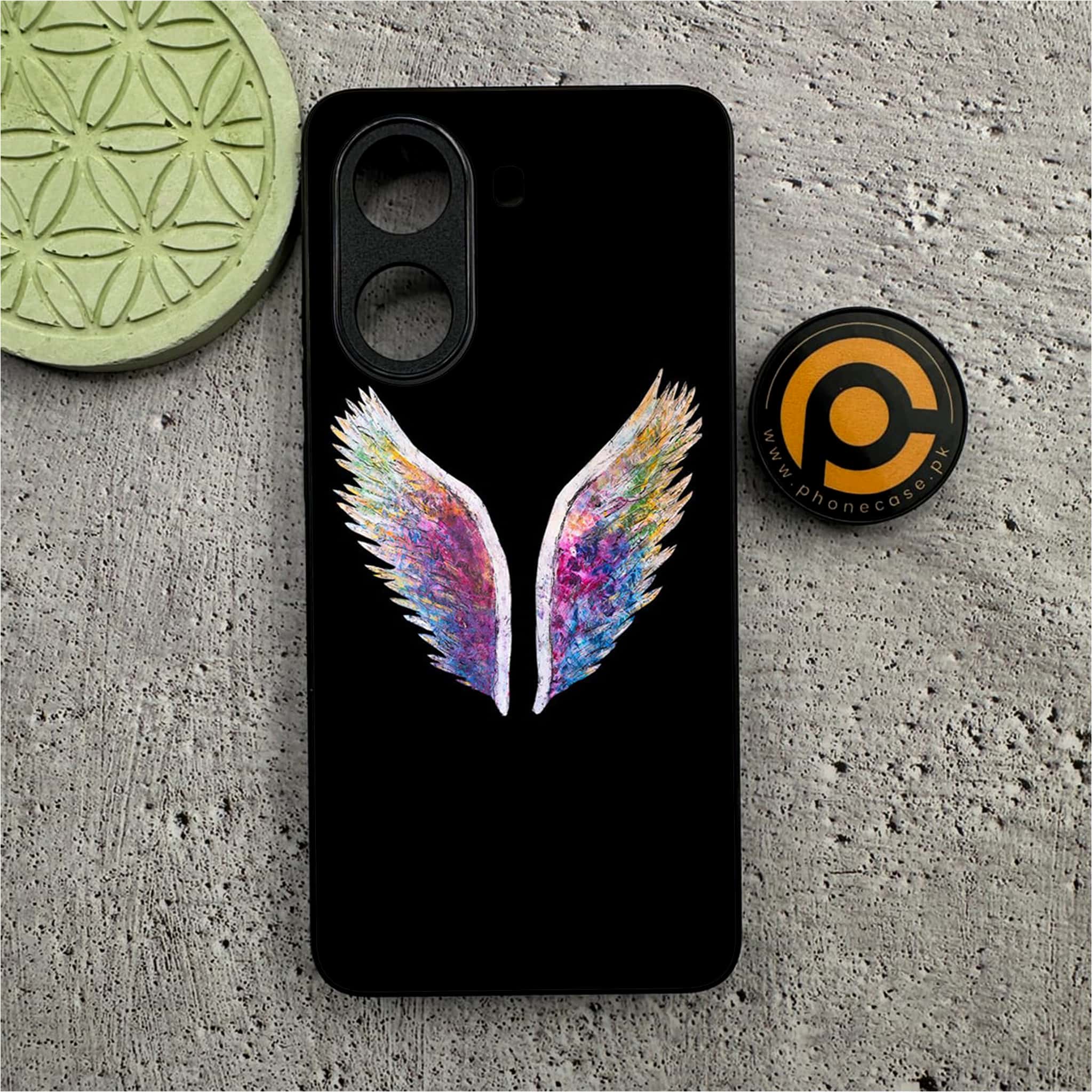 Xiaomi Redmi Turbo 4 - Angel Wings Series - Premium Metal Printed soft Bumper shock Proof Case