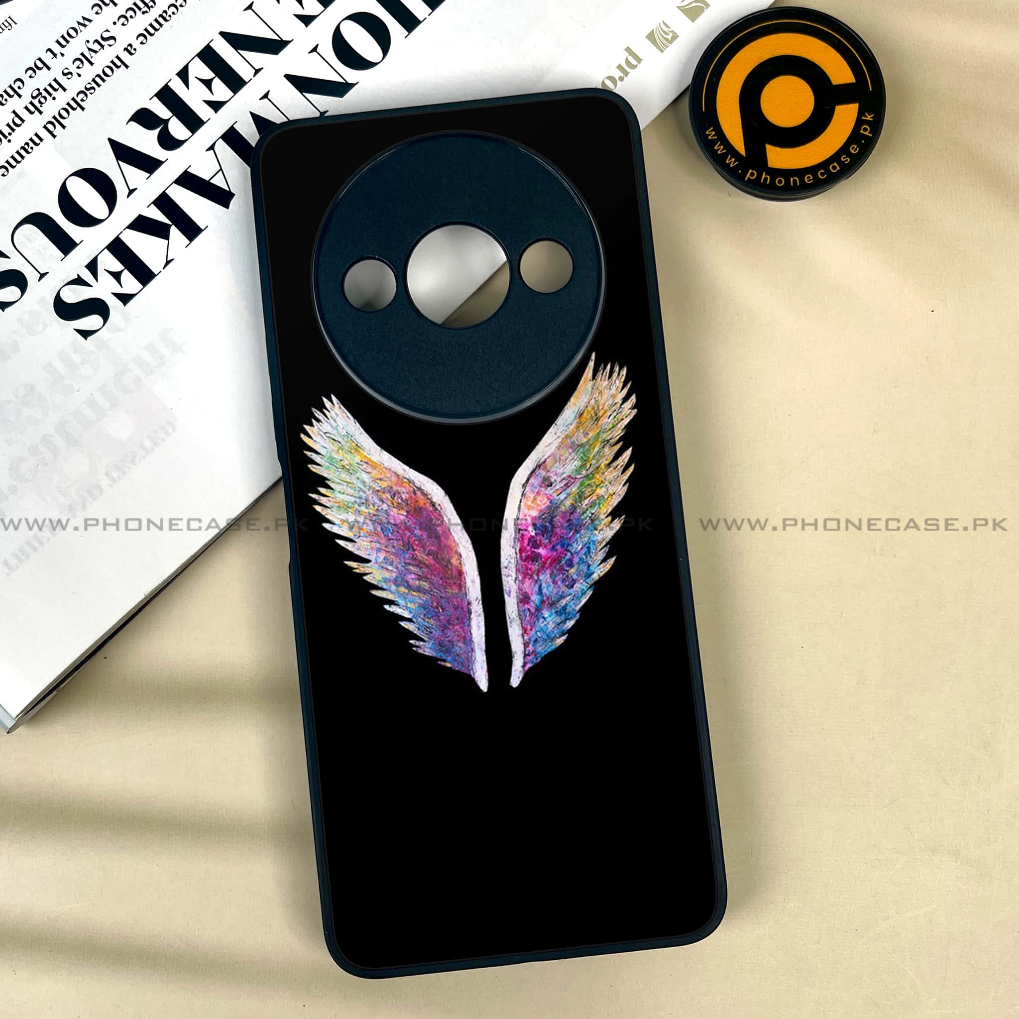 Xiaomi Redmi A3x - Angel Wings Series - Premium Printed Metal soft Bumper shock Proof Case