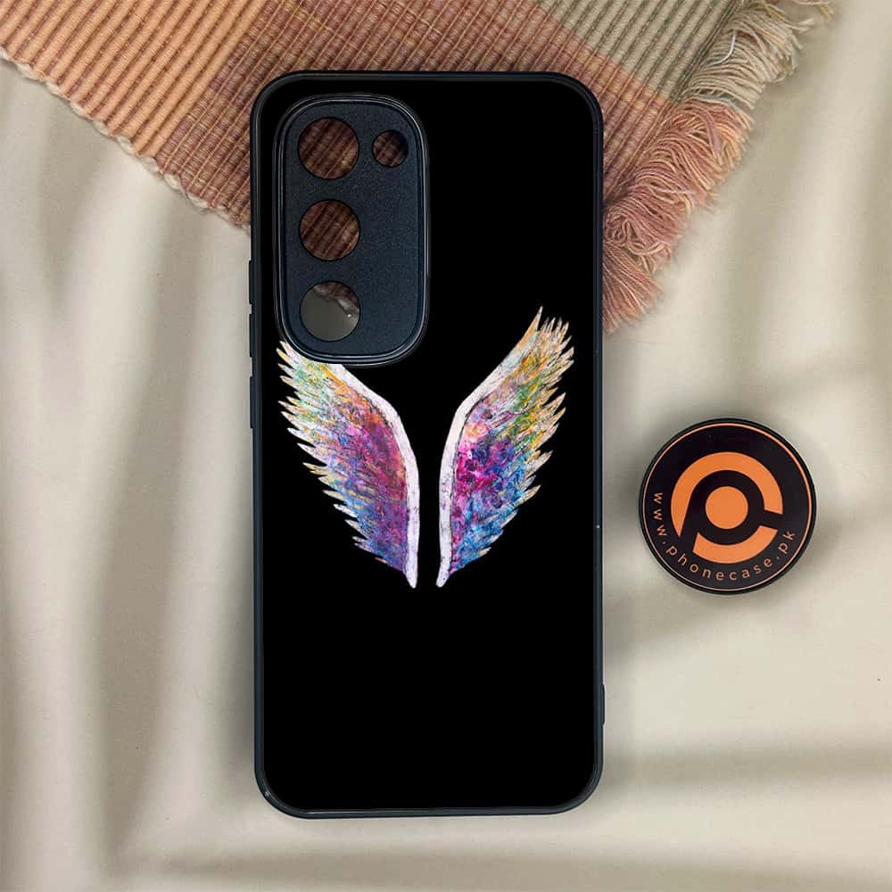 Tecno Spark 40 Pro Plus - Angel Wings Series - Premium Metal Printed soft Bumper shock Proof Case