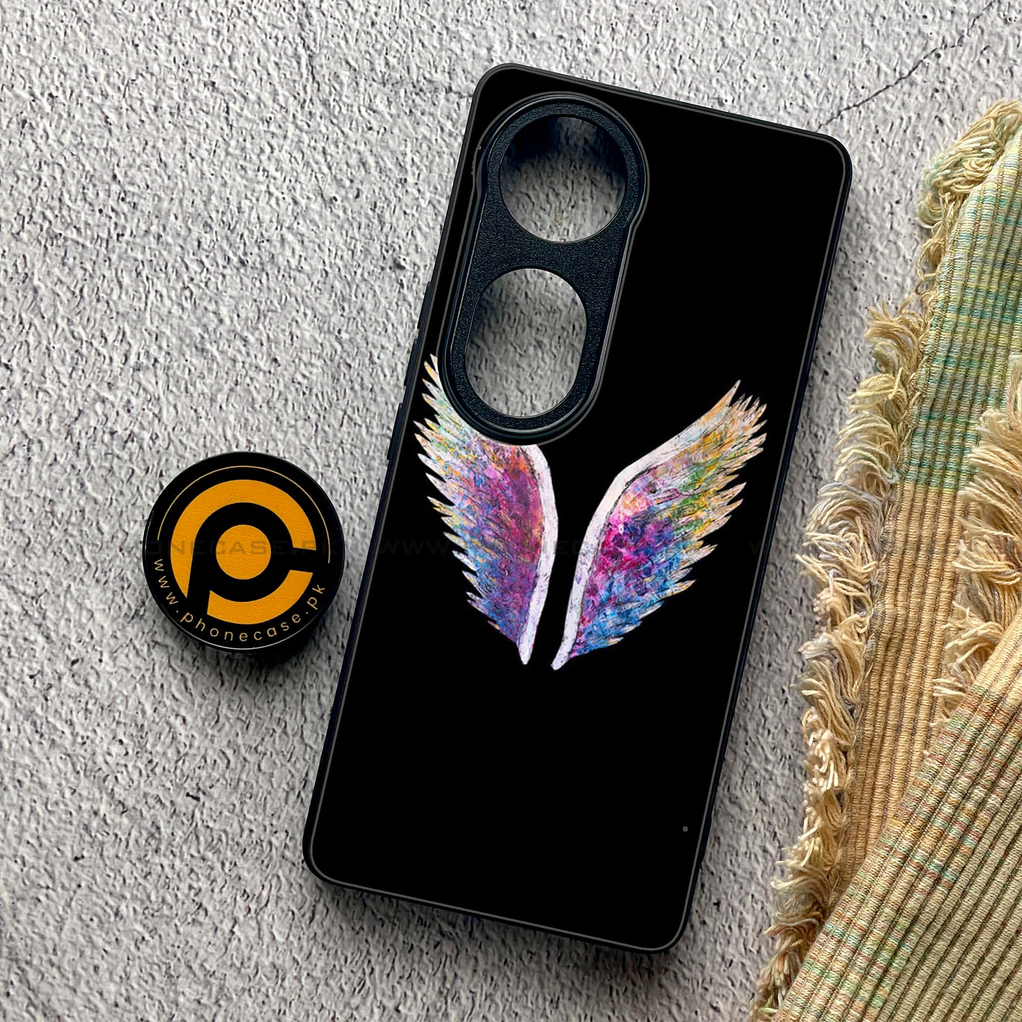 Vivo V40 Pro - Angel Wings Series - Premium Metal Printed soft Bumper shock Proof Case
