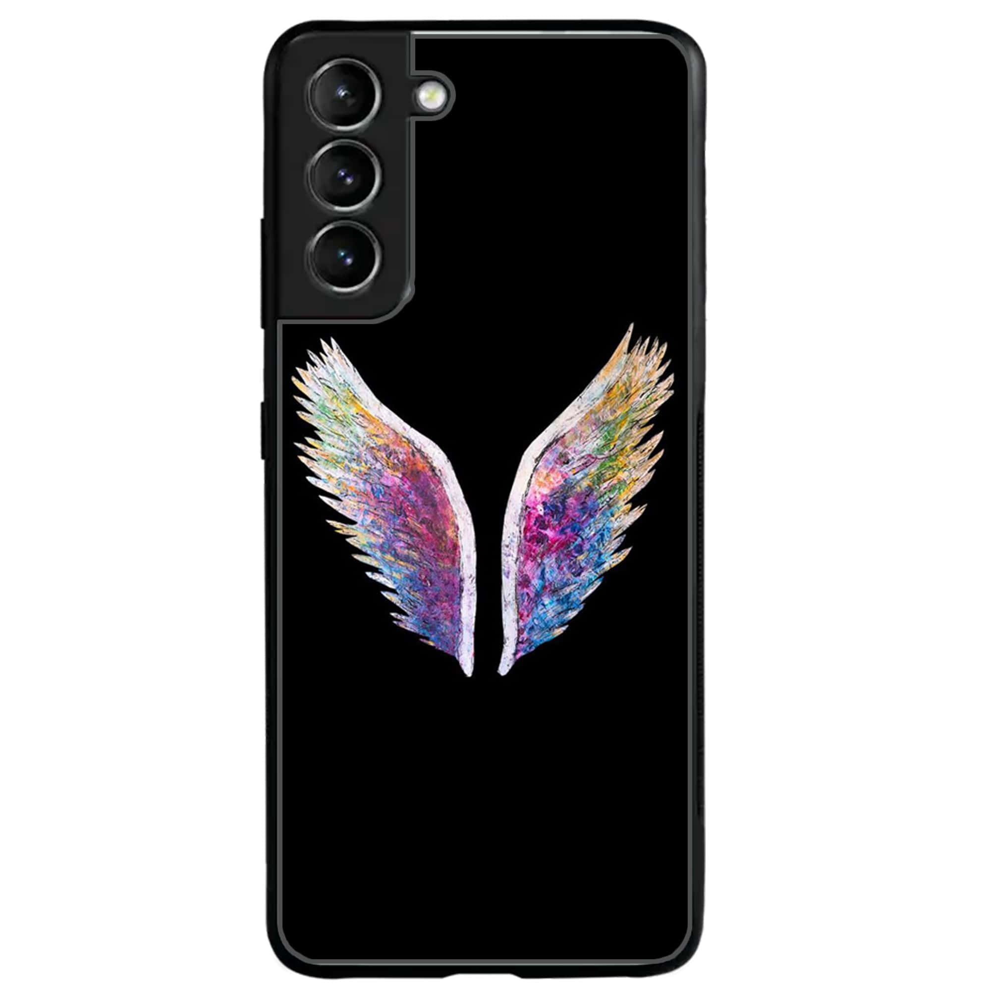 Samsung Galaxy S21 - Angel Wing Series - Premium Printed Glass soft Bumper shock Proof Case