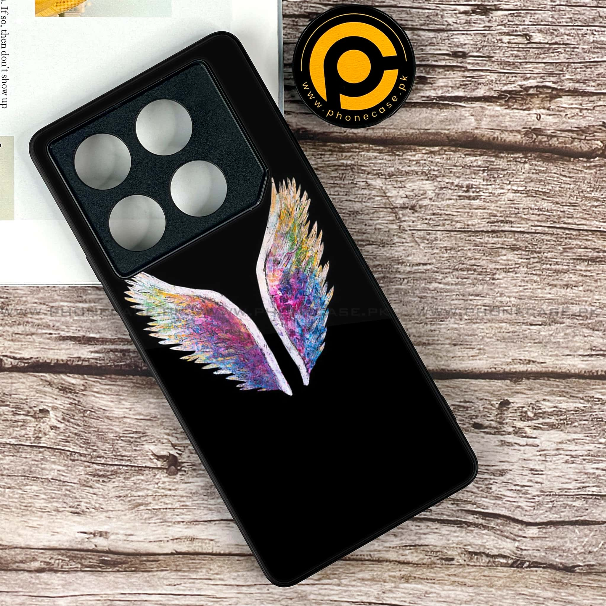 Infinix GT 20 Pro - Angel Wings Series - Premium Printed Glass soft Bumper shock Proof Case