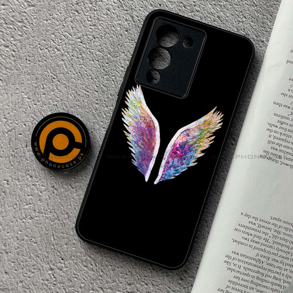Infinix Note 12 G96 Angel Wings Design 3  Premium Printed Glass soft Bumper shock Proof Case CS-41360