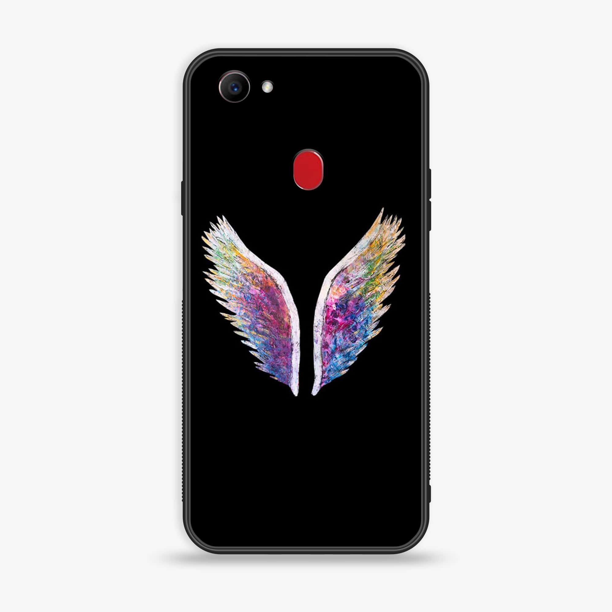 Oppo F7 - Angel Wings Series - Premium Printed Glass soft Bumper shock Proof Case
