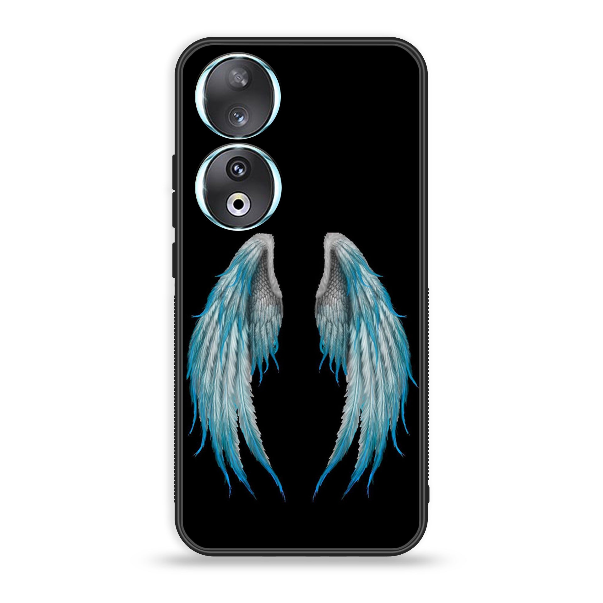 Huawei Honor 90 - Angel Wings Series - Premium Printed Glass soft Bumper shock Proof Case