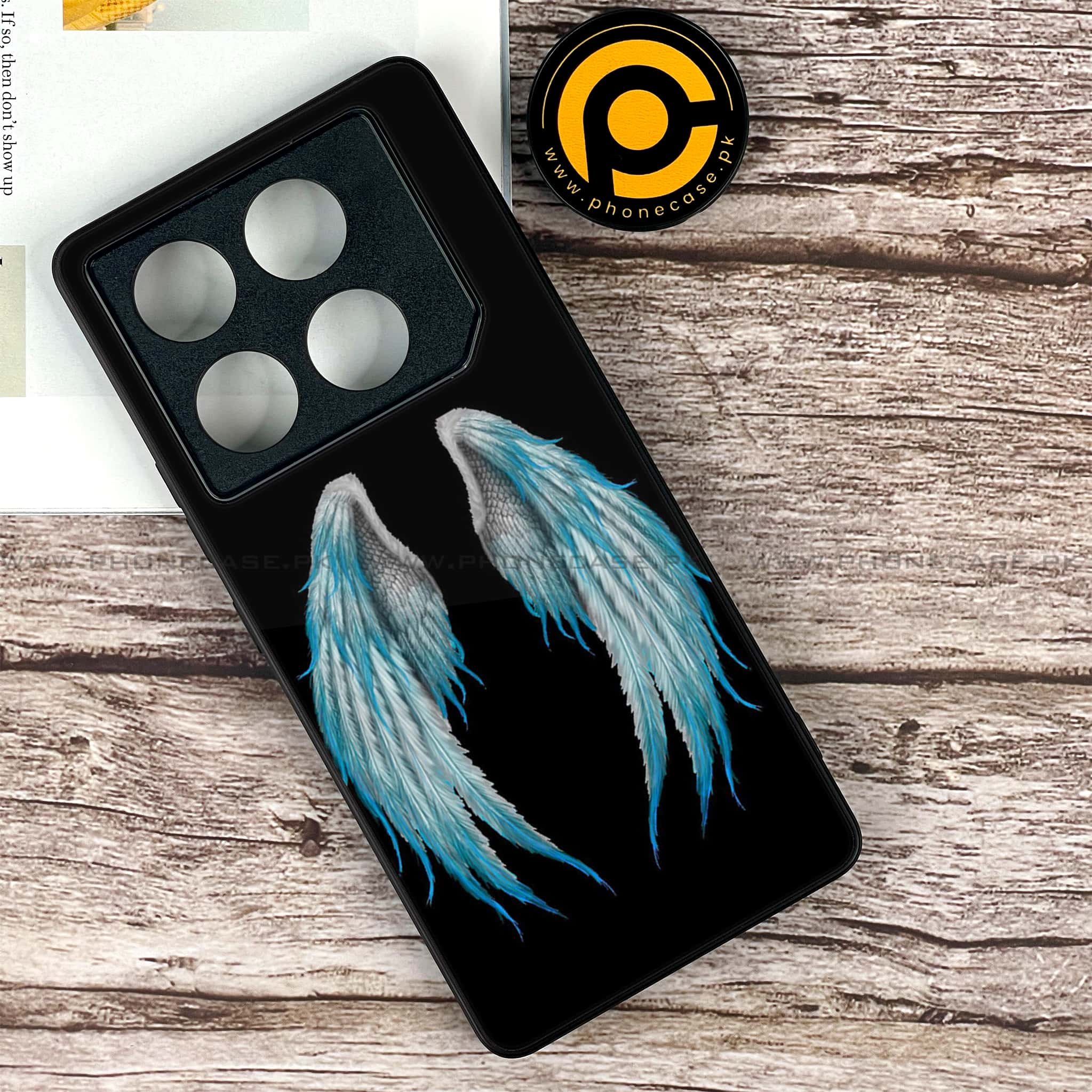 Infinix GT 20 Pro - Angel Wings Series - Premium Printed Glass soft Bumper shock Proof Case