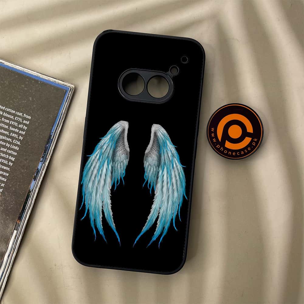 Nothing Phone (2a) - Angel Wings Series - Premium Metal Printed soft Bumper Shock Proof Case