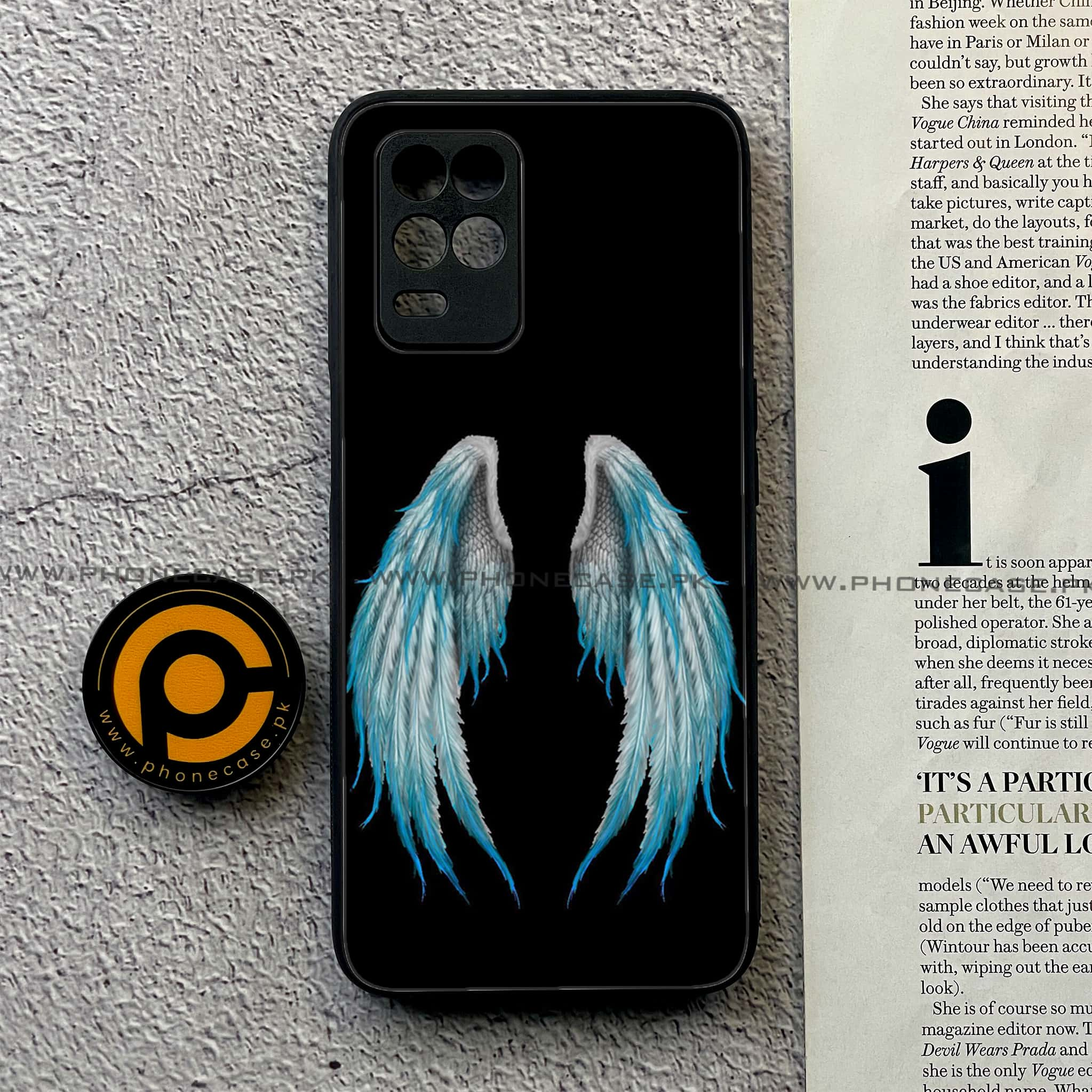 Realme Narzo 30 5G - Angel  Wings Series - Premium Printed Glass soft Bumper shock Proof Case