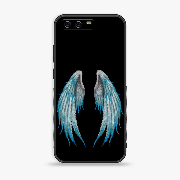 Huawei P10 - Angel Wings Design 4 - Premium Printed Glass soft Bumper shock Proof Case CS-18455