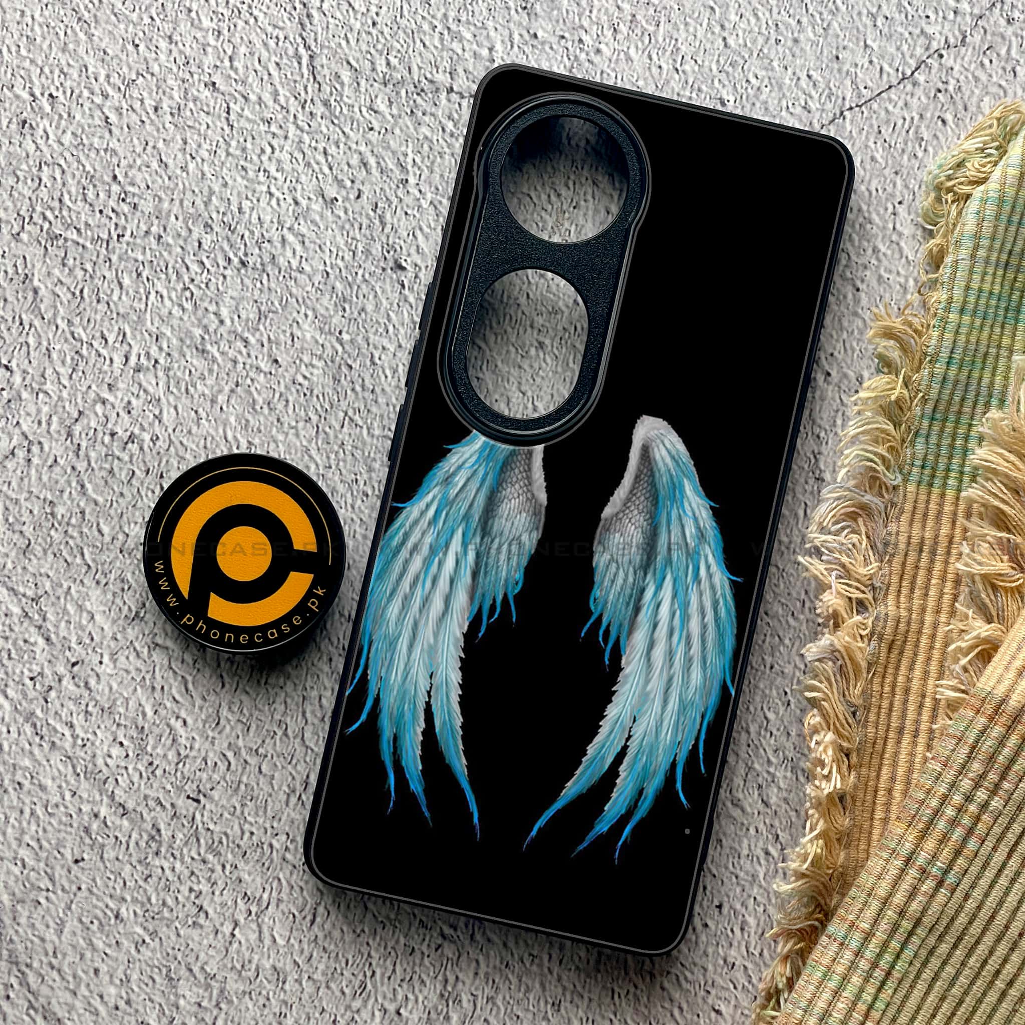 Vivo S19 Pro - Angel Wings Series - Premium Metal Printed soft Bumper shock Proof Case