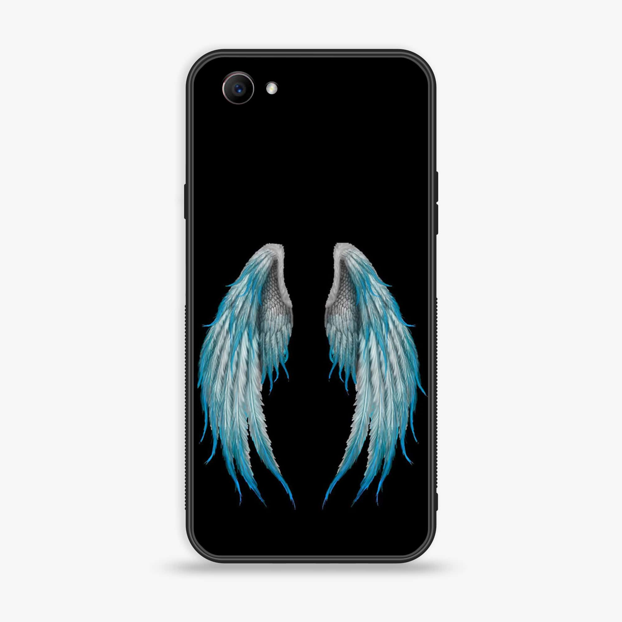 Oppo F7 Youth -  Angel Wings Series - Premium Printed Glass soft Bumper shock Proof Case