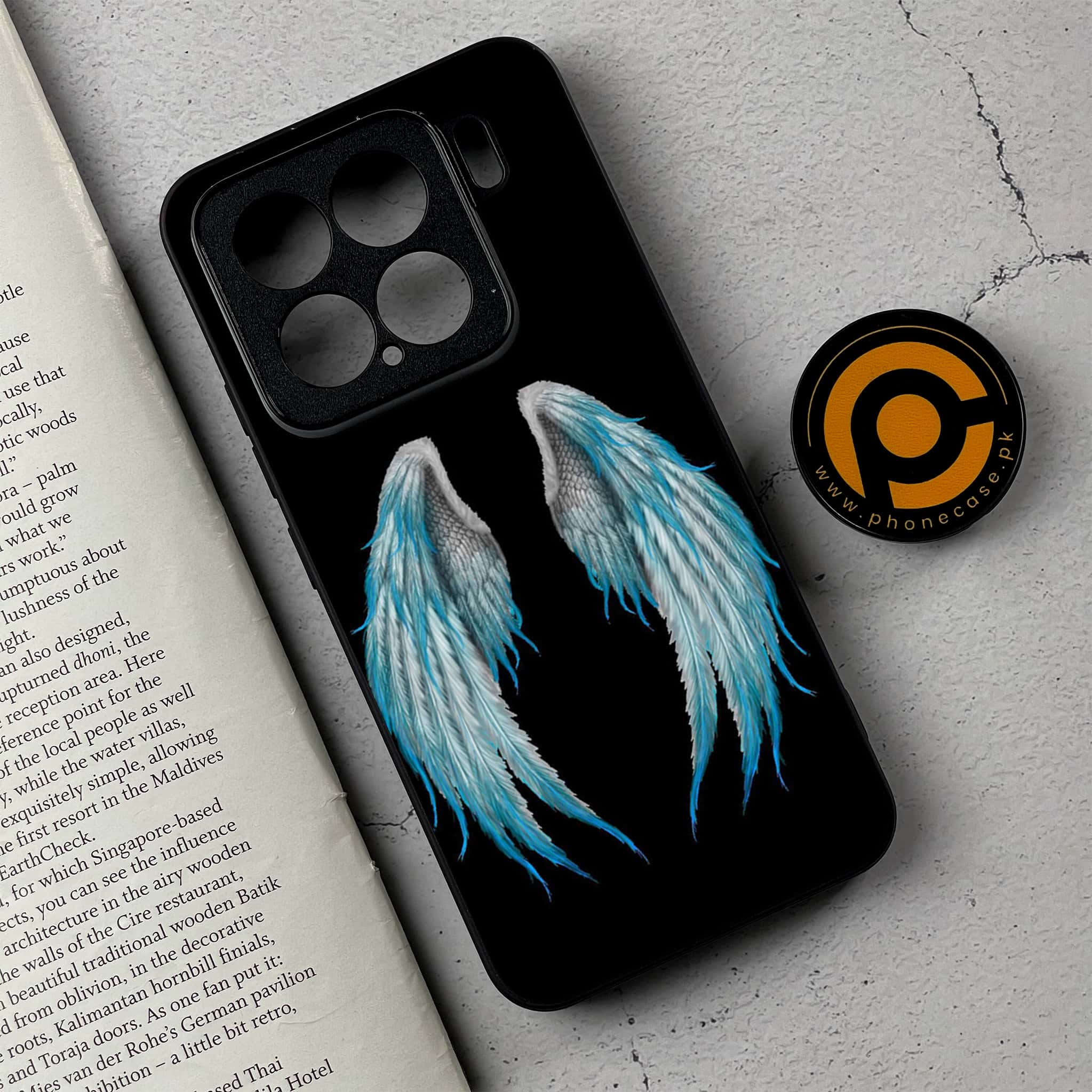 Xiaomi 15 - Angel Wings Series - Premium Metal Printed soft Bumper shock Proof Case