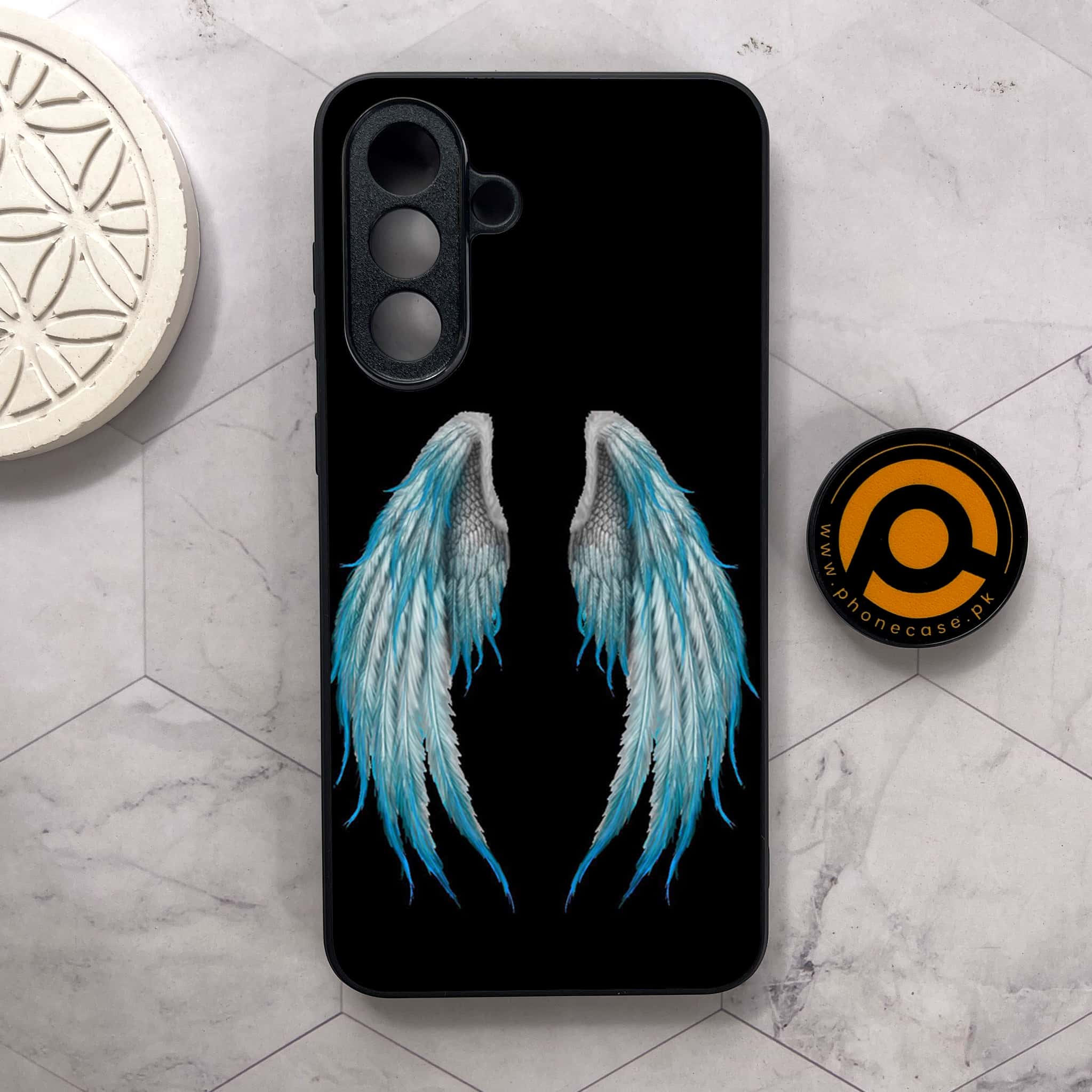 Samsung Galaxy A26 5G - Angel Wings Series - Premium Metal Printed soft Bumper shock Proof Case