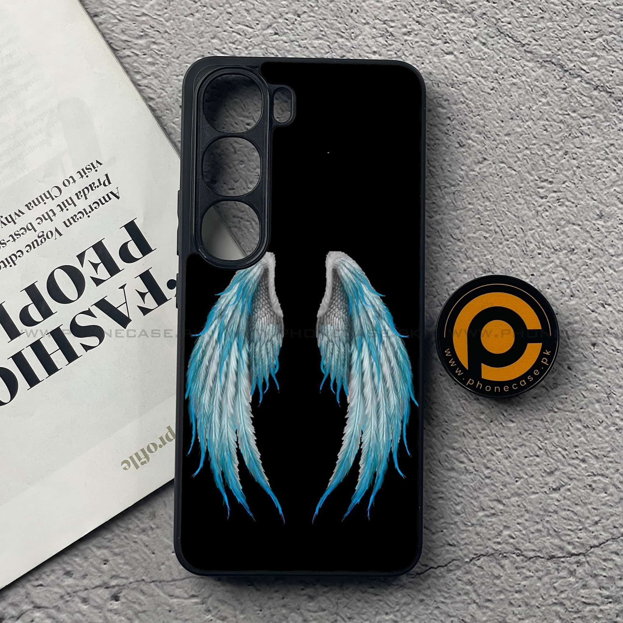 Vivo V40 Lite (IDN) - Angel Wings Series - Premium Metal Printed soft Bumper Shock Proof Case