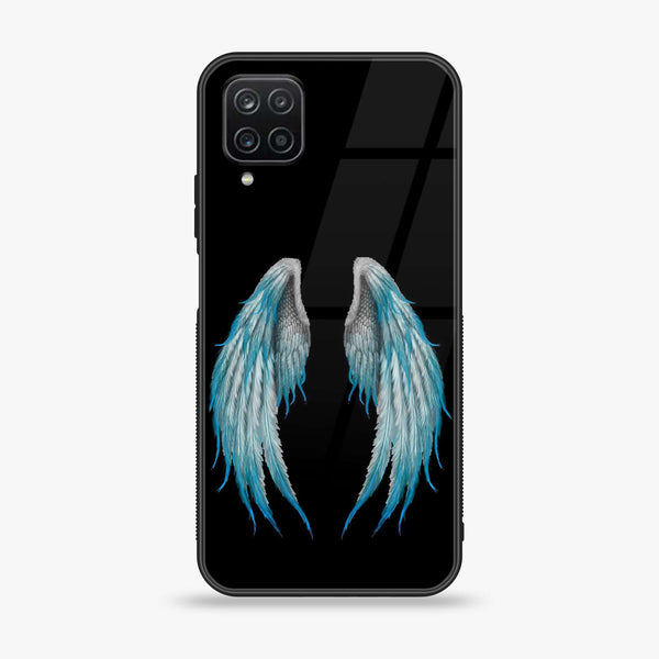 Samsung Galaxy A12 / A12 Nacho - Angel Wing Design 4  - Premium Printed Glass soft Bumper shock Proof Case CS-24596