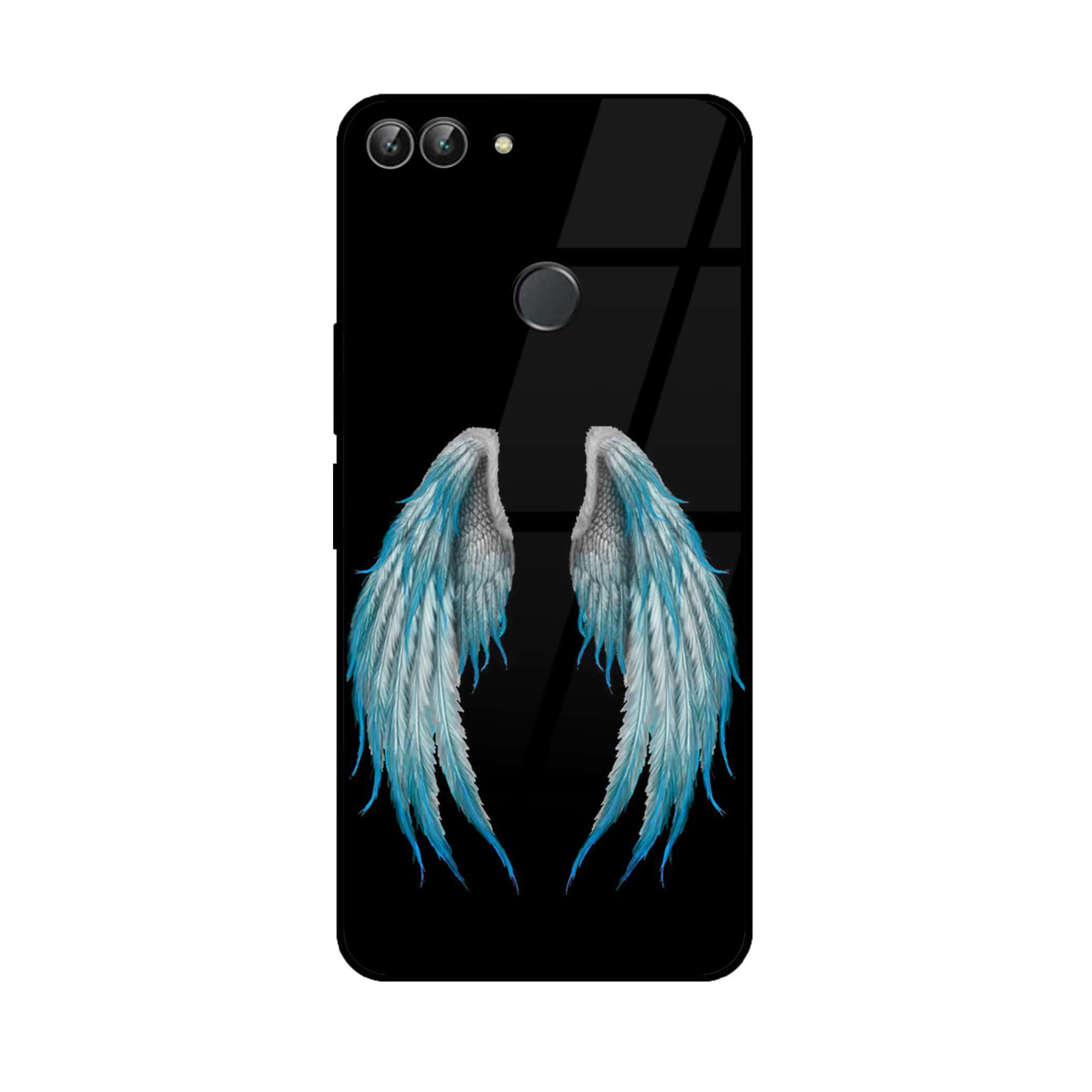 Huawei P Smart - Angel Wings Series - Premium Printed Glass soft Bumper shock Proof Case