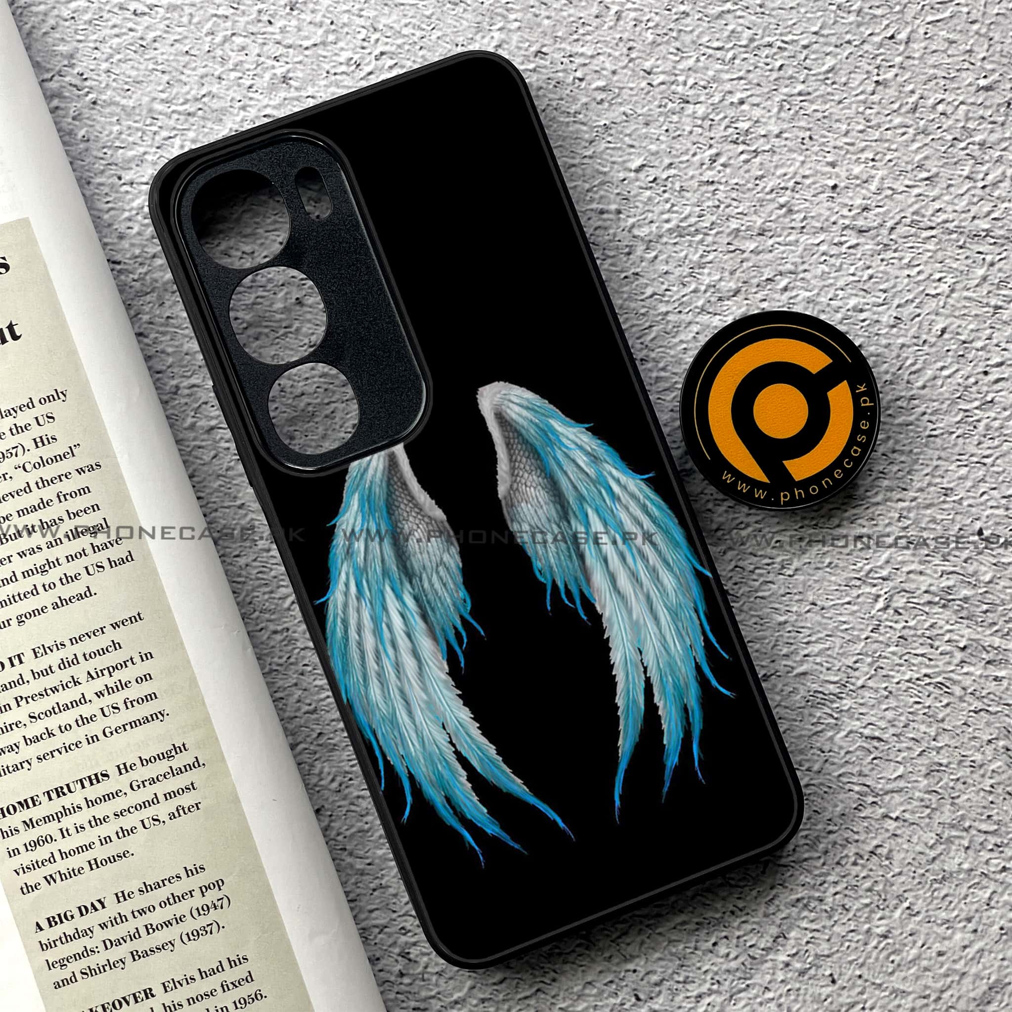 Vivo Y19s Pro - Angel Wings Series - Premium Metal Printed soft Bumper shock Proof Case