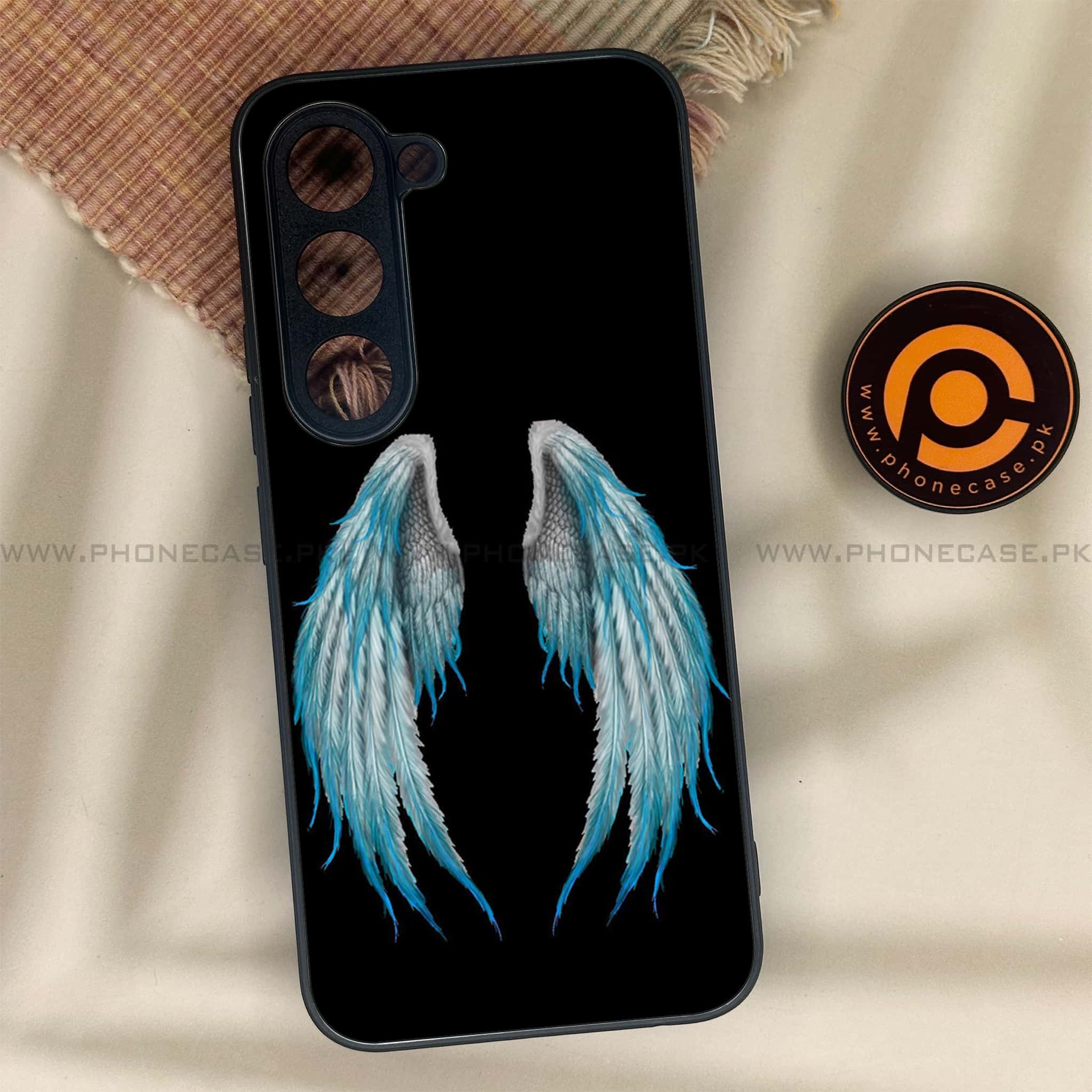Tecno Spark 40 Pro - Angel Wings Series - Premium Metal Printed soft Bumper shock Proof Case