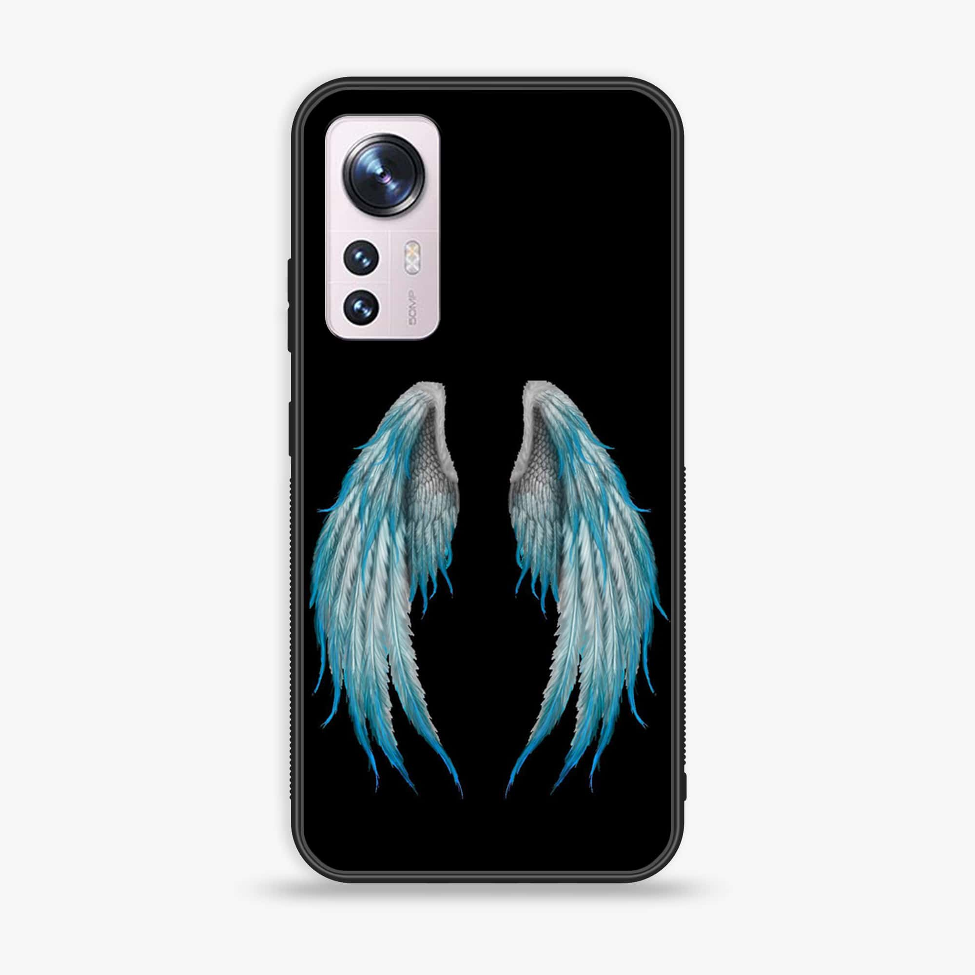 Xiaomi 12 Pro 5G Angel Wings Series  Premium Printed Glass soft Bumper shock Proof Case