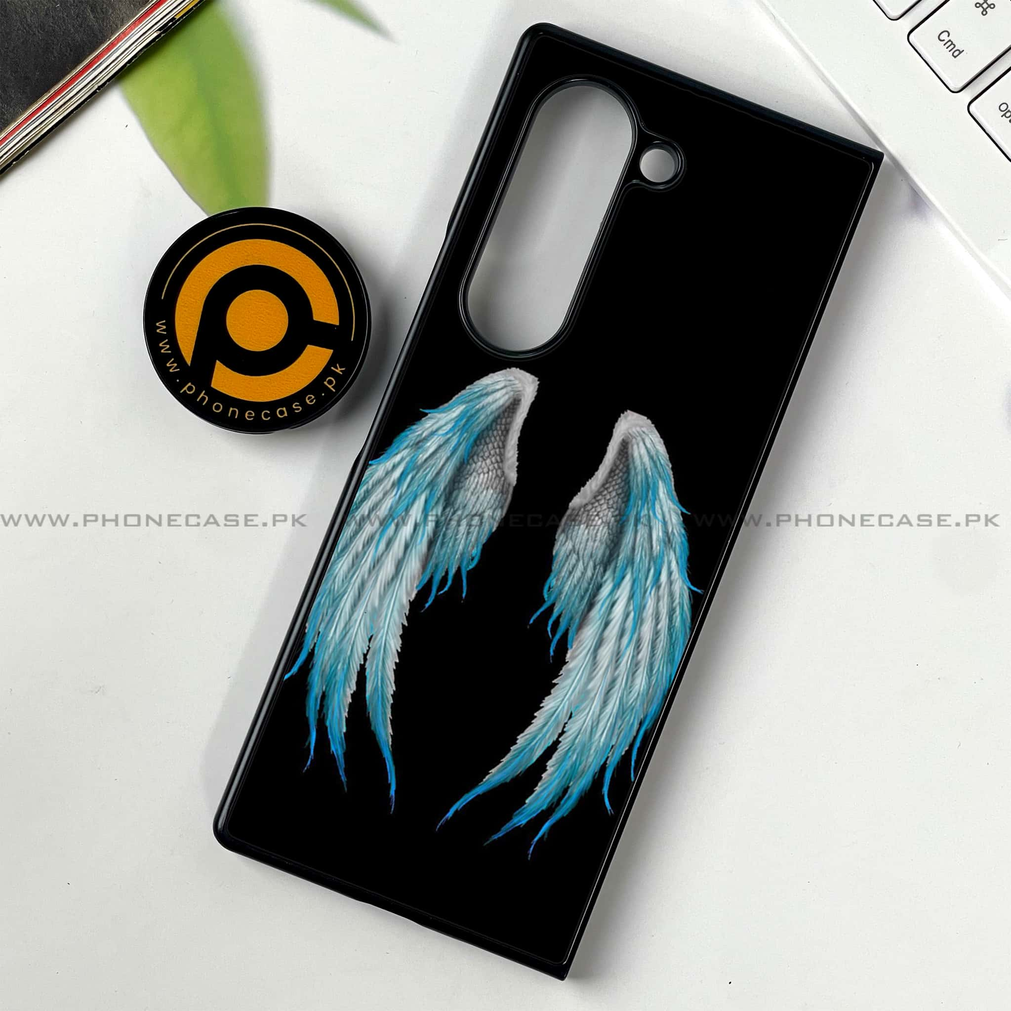 Samsung Galaxy Z Fold 6 - Angel Wings Series - Premium Printed Metal soft Bumper shock Proof Case