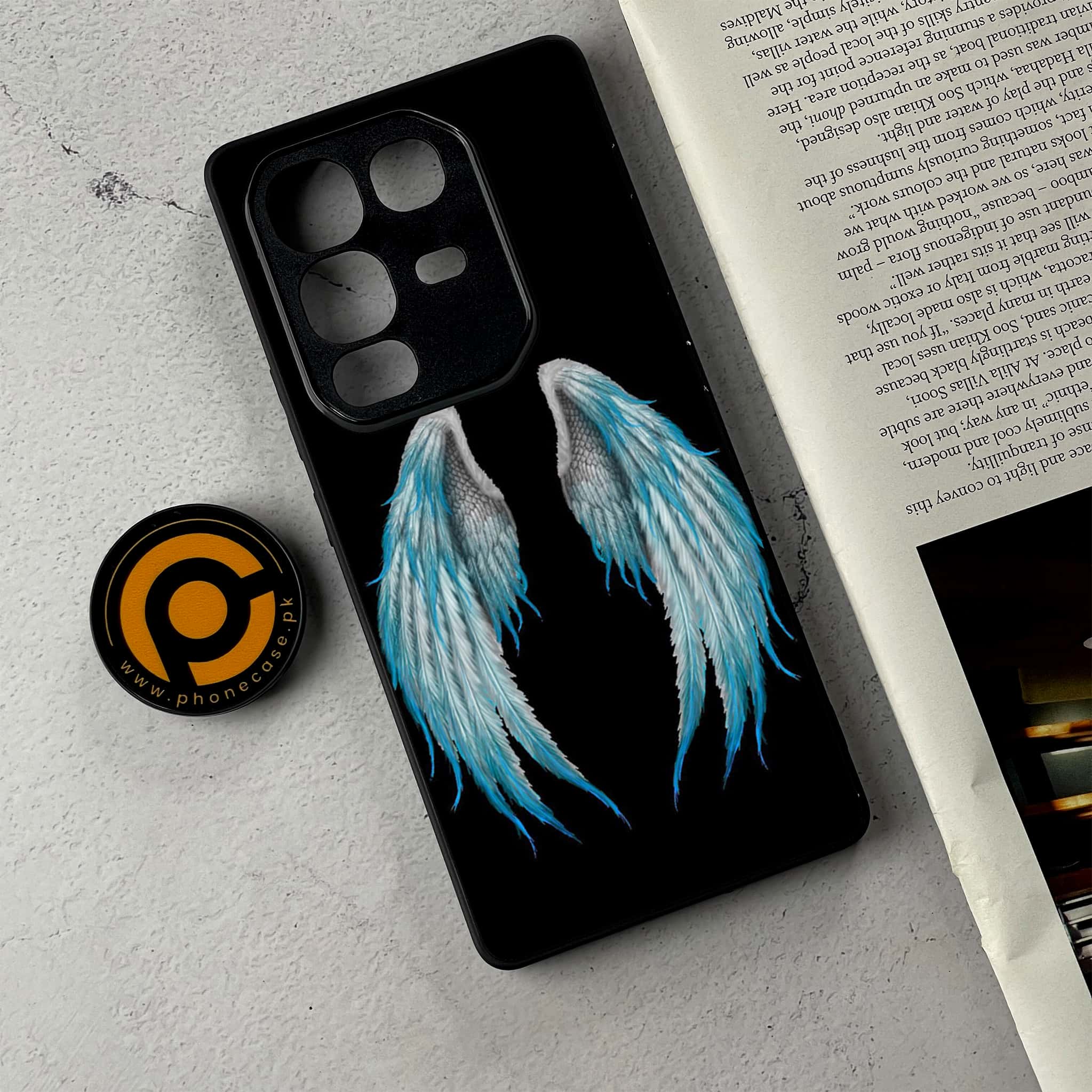 Infinix Note 50 Pro Plus - Angel Wings Series - Premium Metal Printed Soft Bumper Shockproof Case