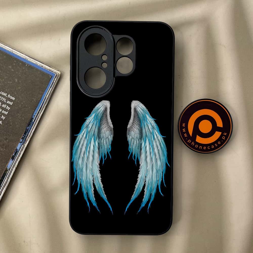 Vivo X200 FE - Angel Wings Series - Premium Metal Printed soft Bumper Shock Proof Case
