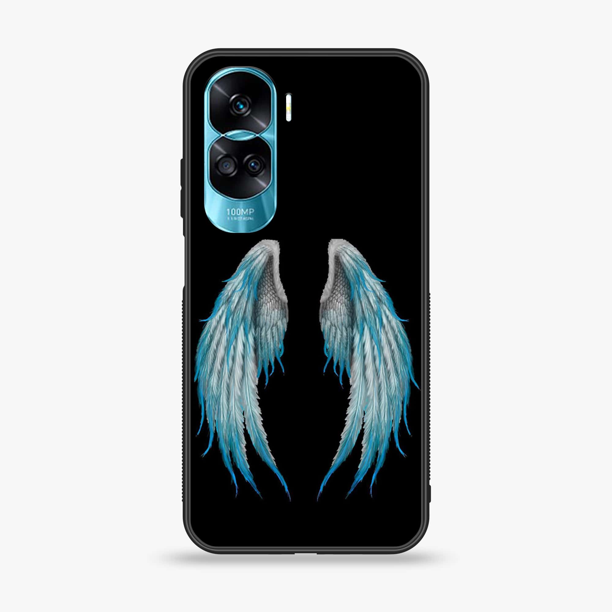 Honor 90 Lite - Angel Wings Series - Premium Printed Glass soft Bumper shock Proof Case