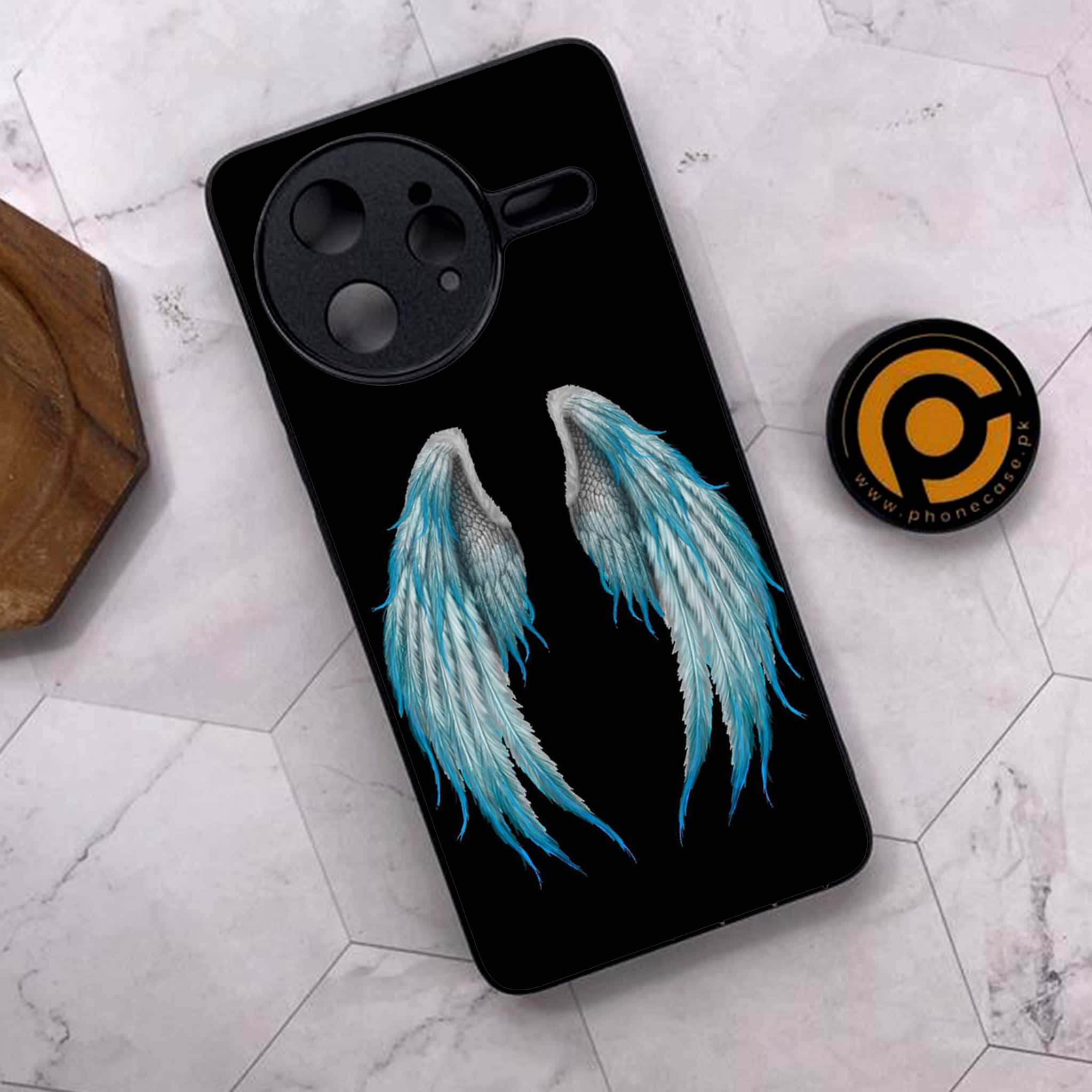 Xiaomi Poco F7 Ultra 5G - Angel Wings Series - Premium Metal Printed soft Bumper shock Proof Case
