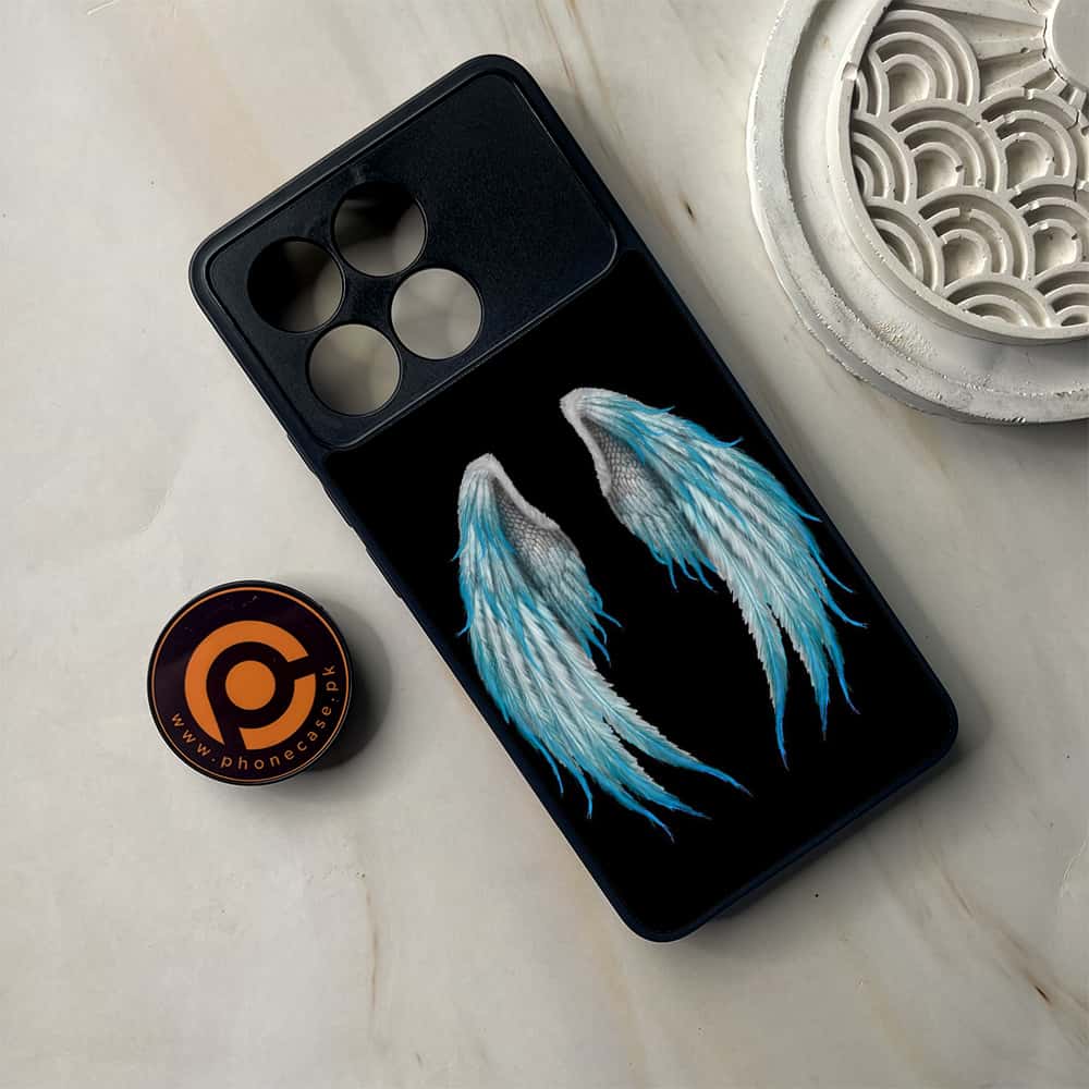 Xiaomi Poco F6 Pro - Angel Wings 2.0 Series - Premium Metal Printed soft Bumper shock Proof Case